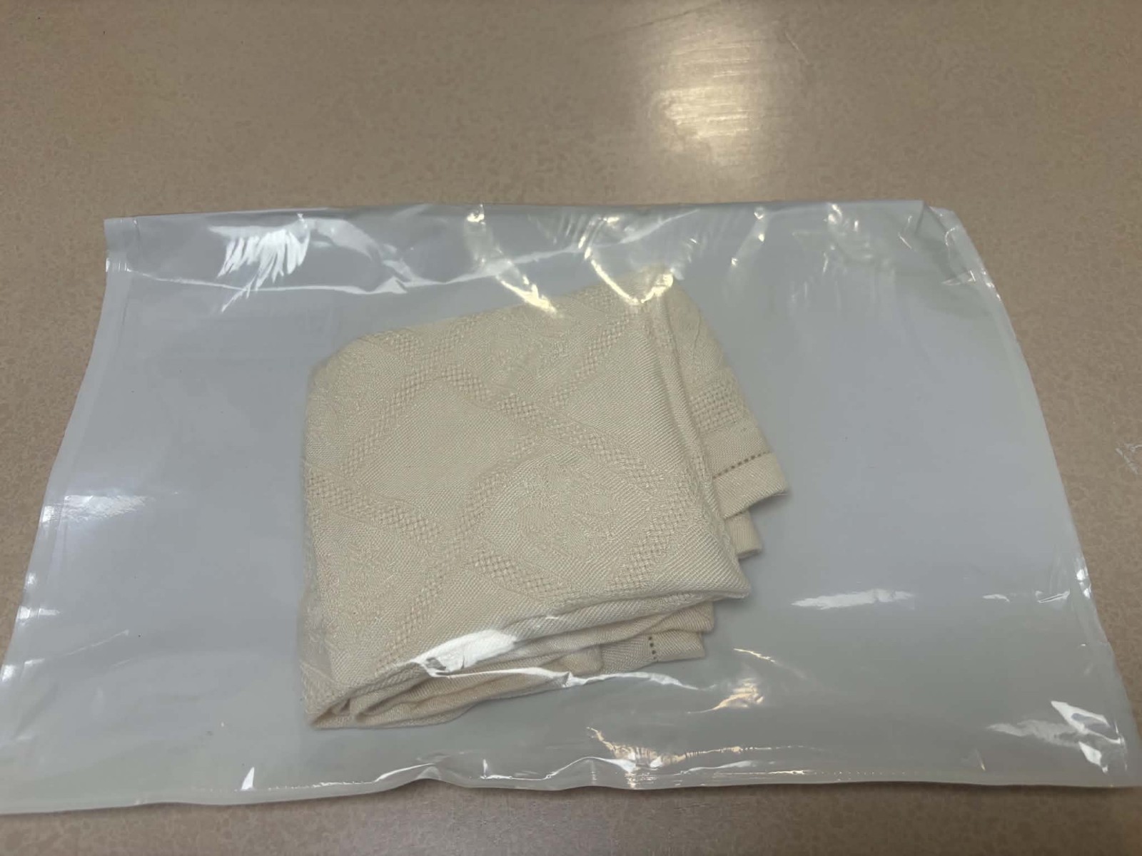 Marilyn Monroe Pre-Owned Damask Jacquard Napkin Full Provenance Documentation