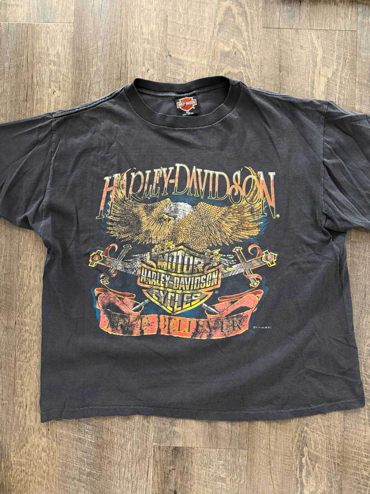 Vintage 90’s Harley-Davidson Black Eagle Graphic T-Shirt True Believer XL