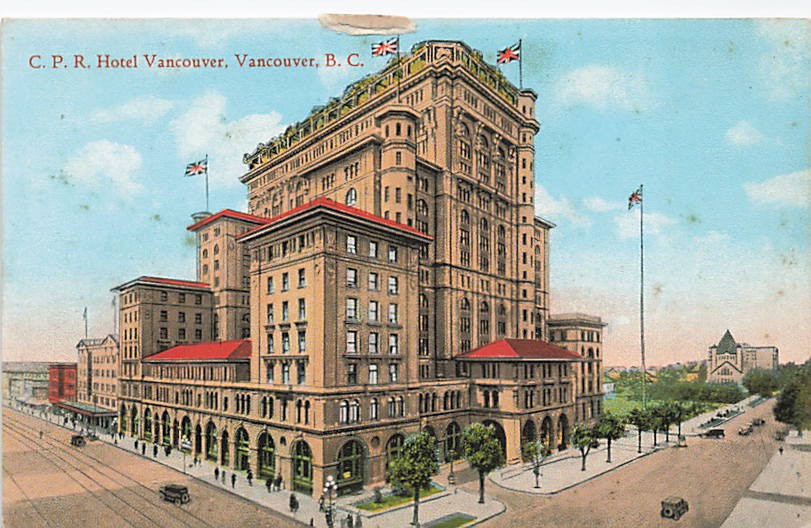 Postcard Canada: CPR Hotel Vancouver, Vancouver, BC DB
