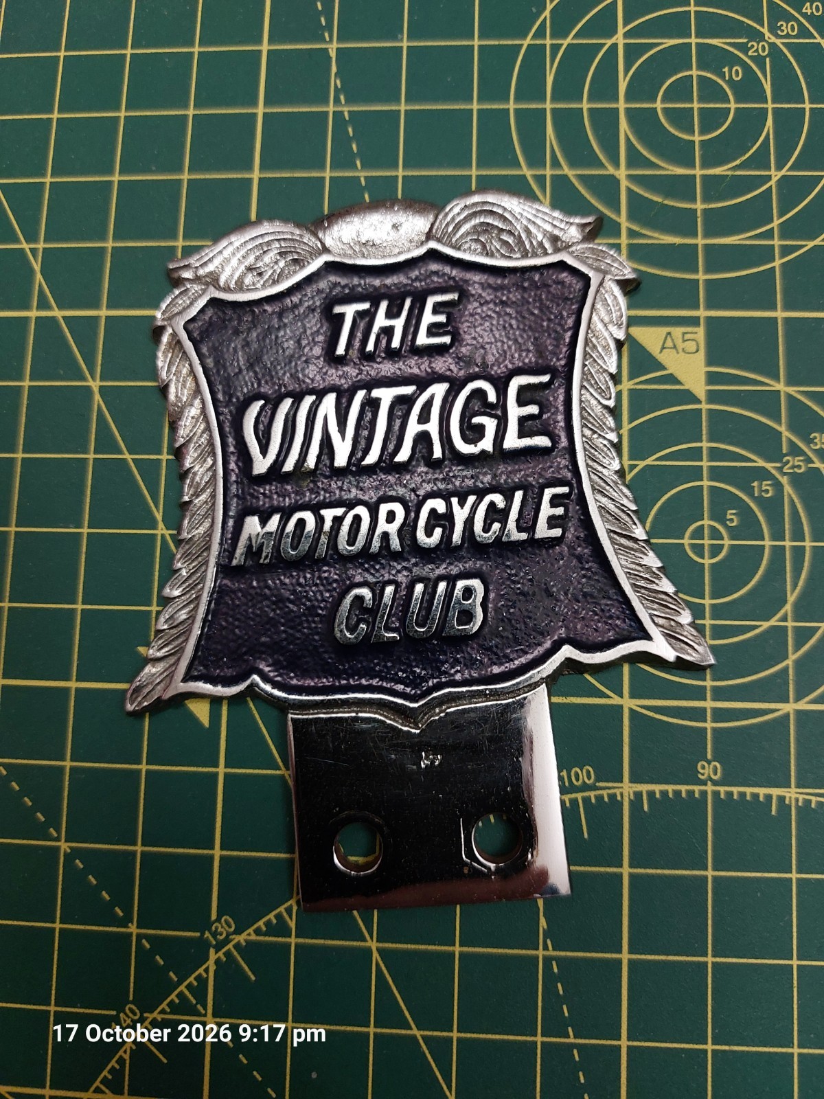The Vintage Motorcycle Club Badge. 