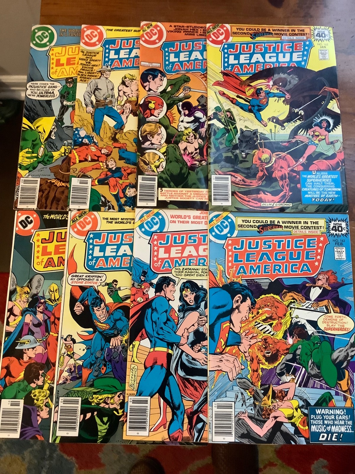 Justice League of America #158-165, 171 Lot 8 Books DC 1978 Bronze Age F/VF JSA