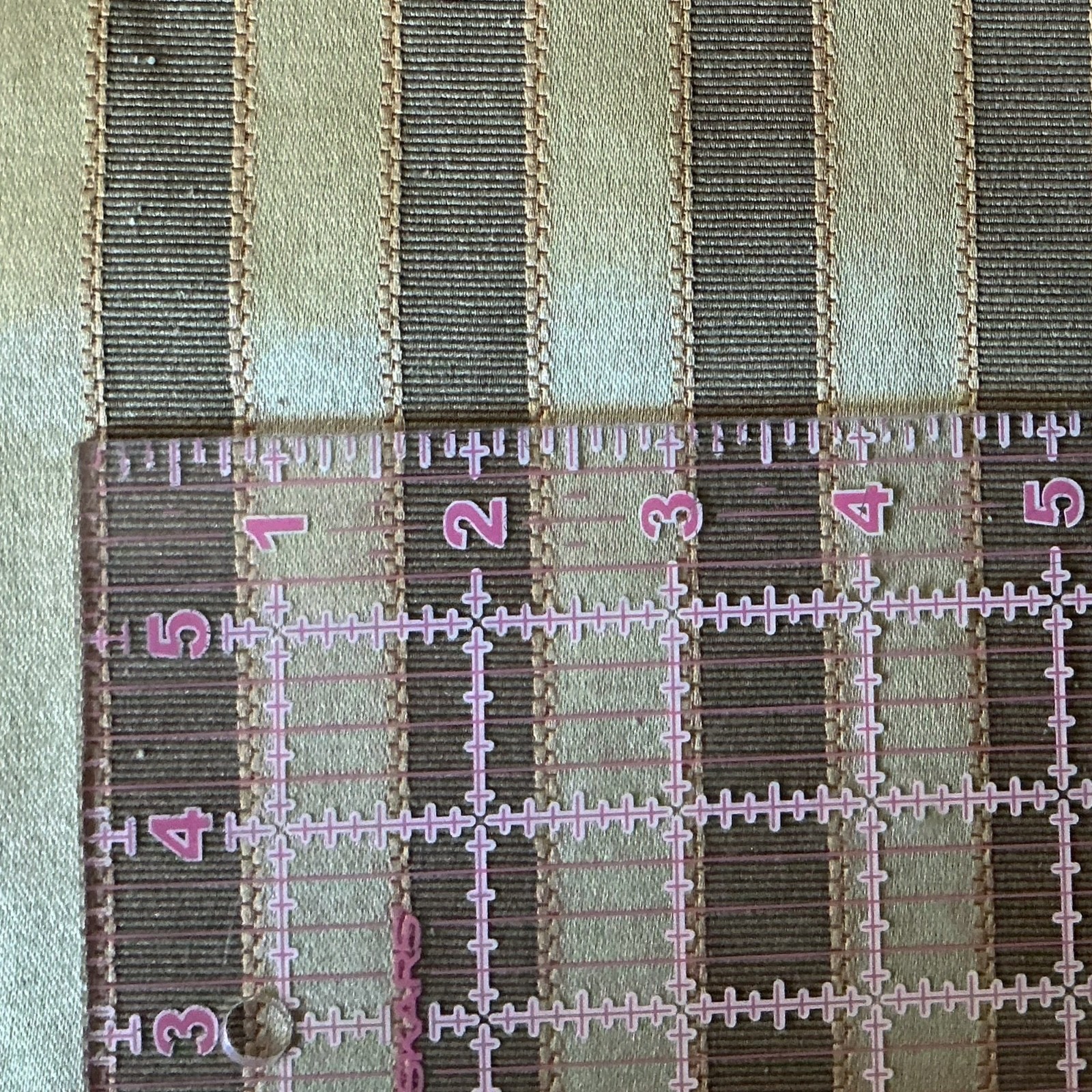 Vintage Gold Striped Upholstery Fabric - 3 yards