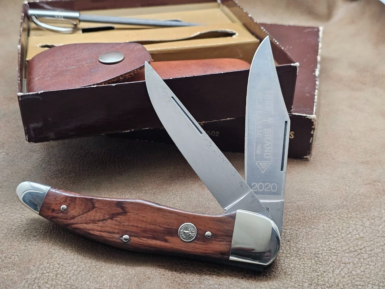 Vintage Boker Tree Brand 2020 Solingen Germany folding hunter pocket knife set