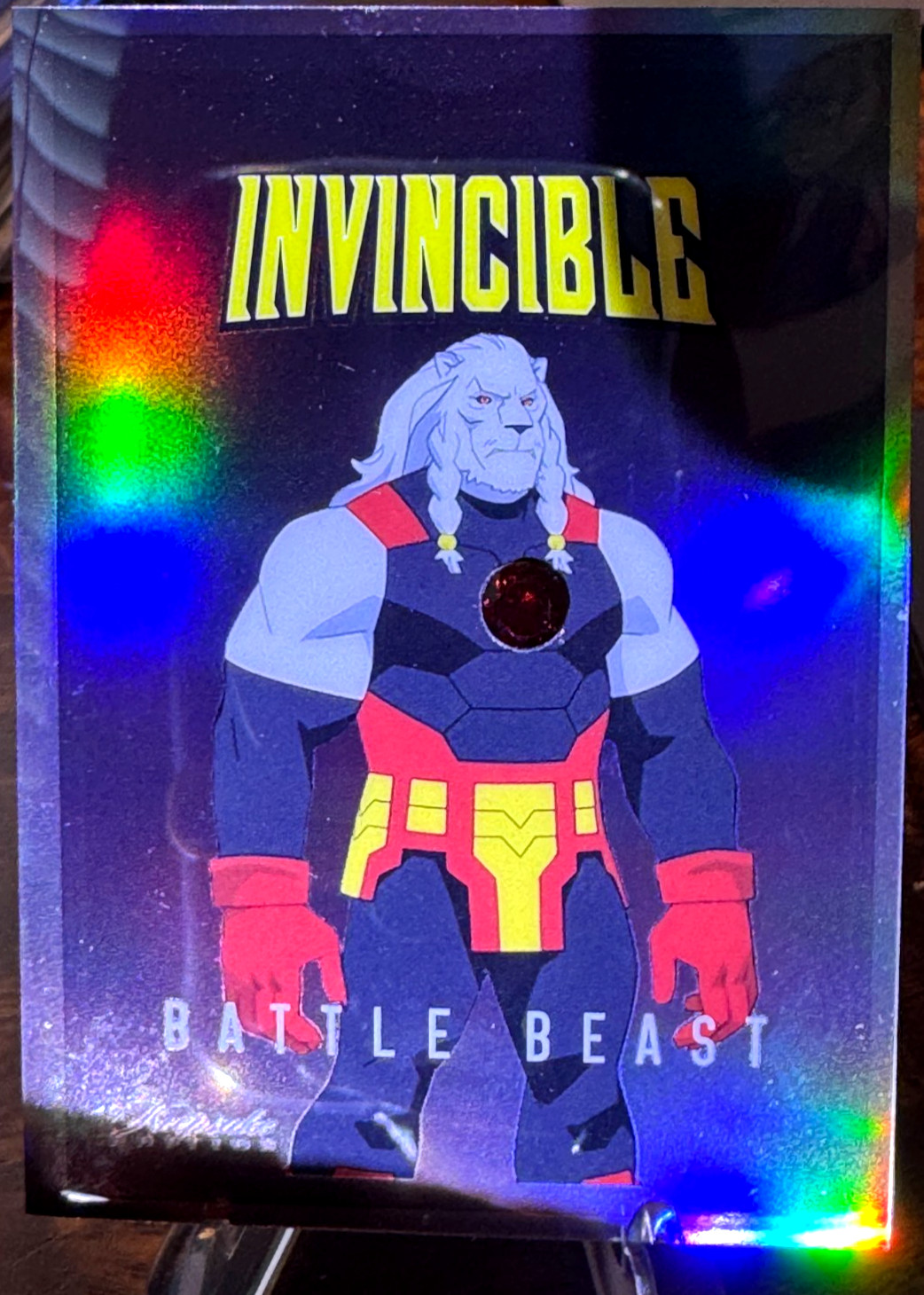 RARE Battle Beast Keepsake Invincible Ruby Red Gem Power Gem Stone Card #299