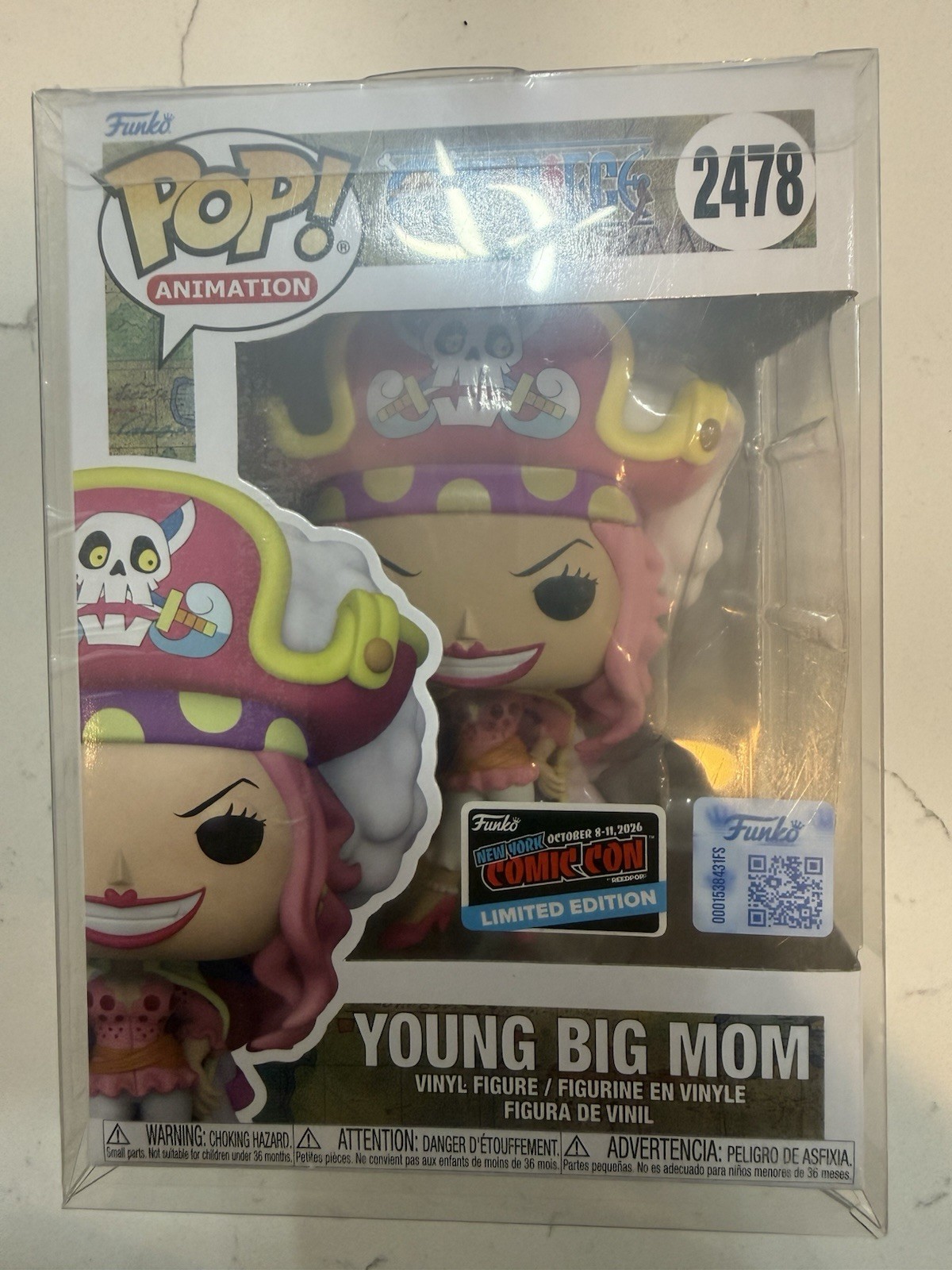 Funko Pop Young Big Mom One Piece NYCC 2026 Official Sticker With Protector