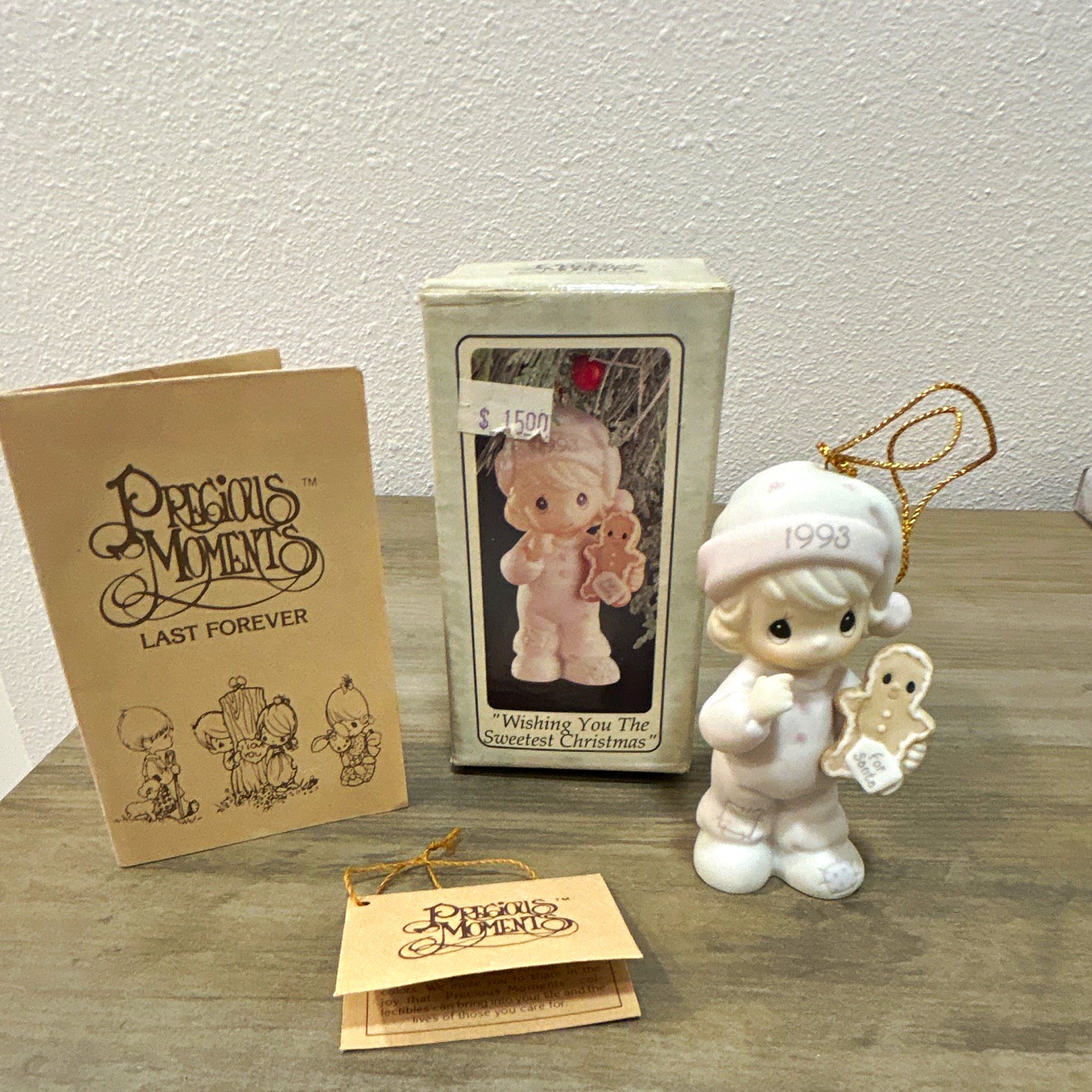 Precious Moments NIB 1993  ‘Wishing You The Sweetest Christmas’ Ornament