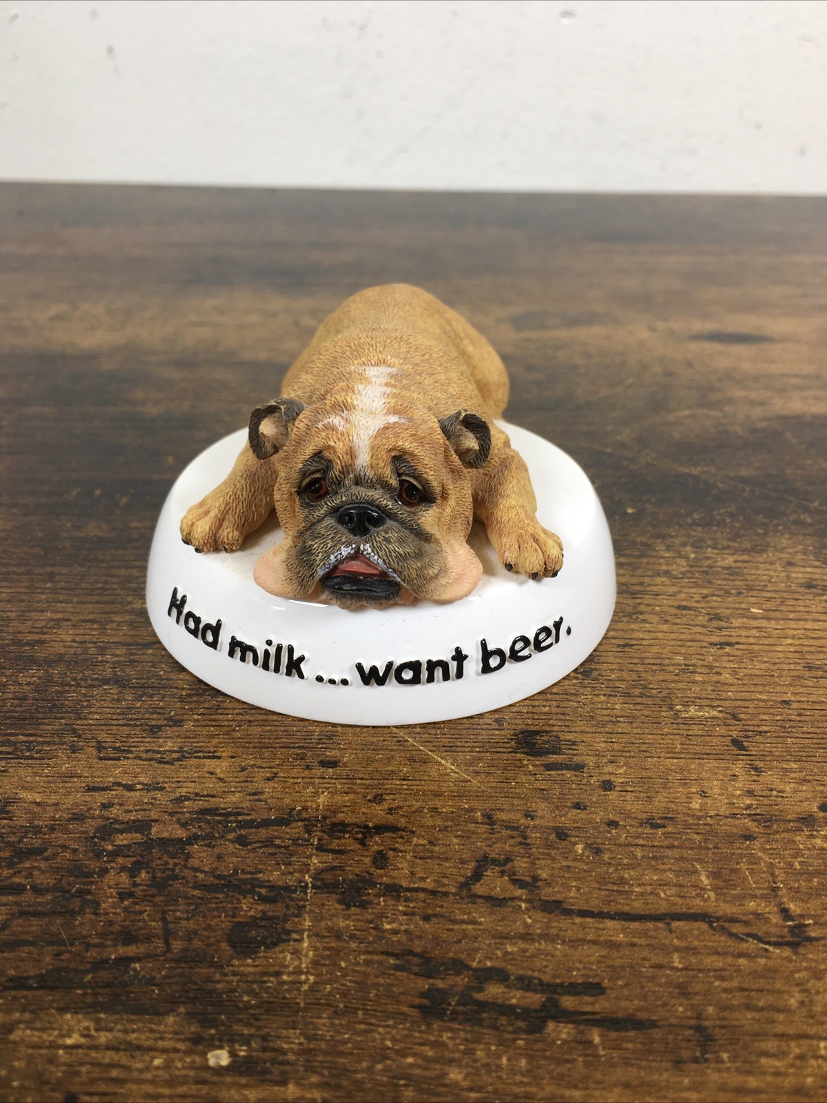 2002 Zelda Wisdom Bulldog “Had Milk ... Want Beer”  4773 Dog Figurine Westland