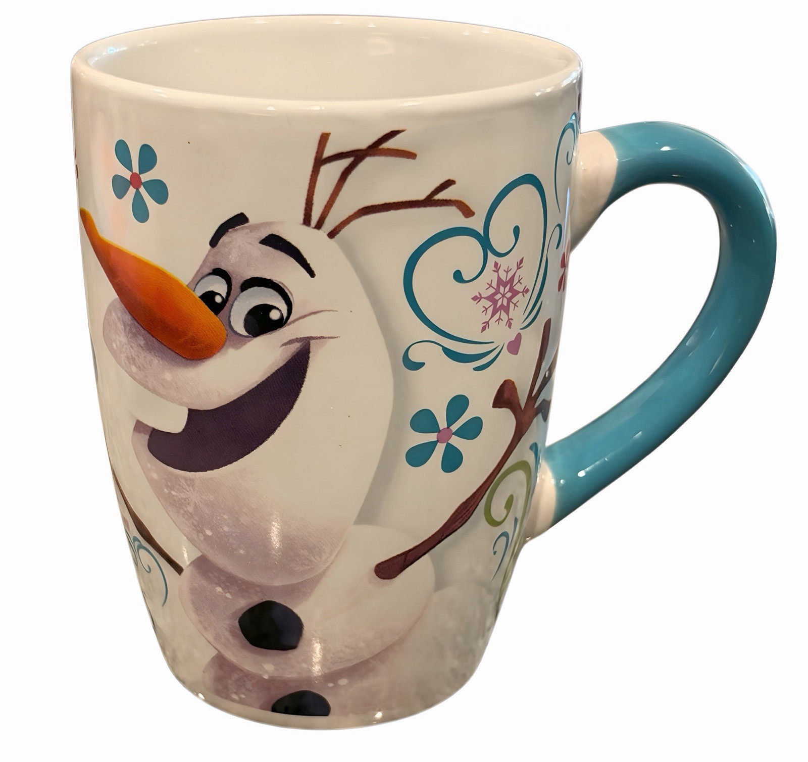 Disney Galerie Frozen Olaf Coffee Mug Cup I LOVE ALL THINGS WARM Olaf Snowman