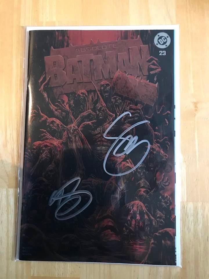 Absolute Batman #23 Red Trade Foil by Mark Brooks -Sig. by Brooks & Snyder-COA