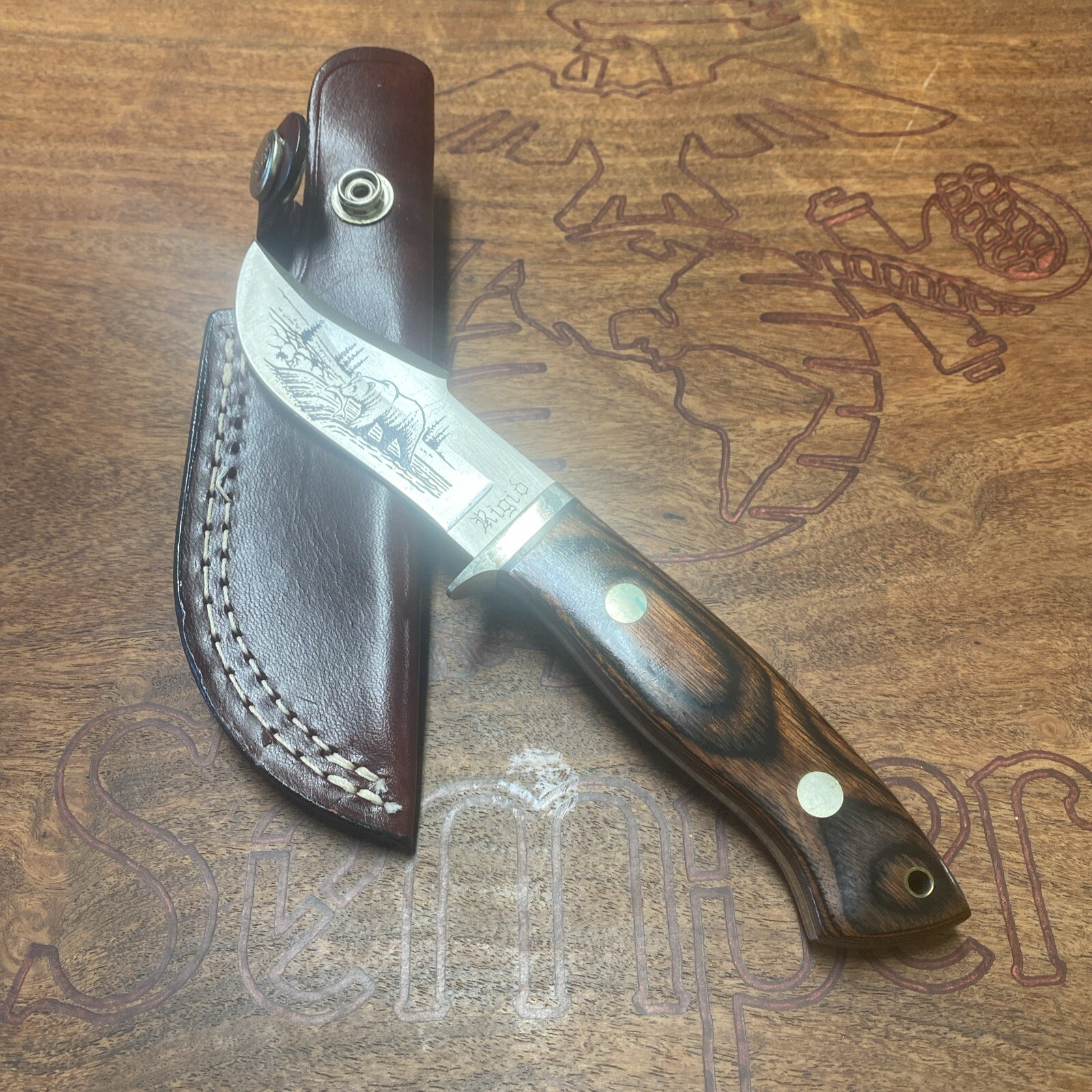 RARE/VINTAGE Rigid Fixed Blade Knife – RG47   (PH21)  with Original Sheath -🇯🇵