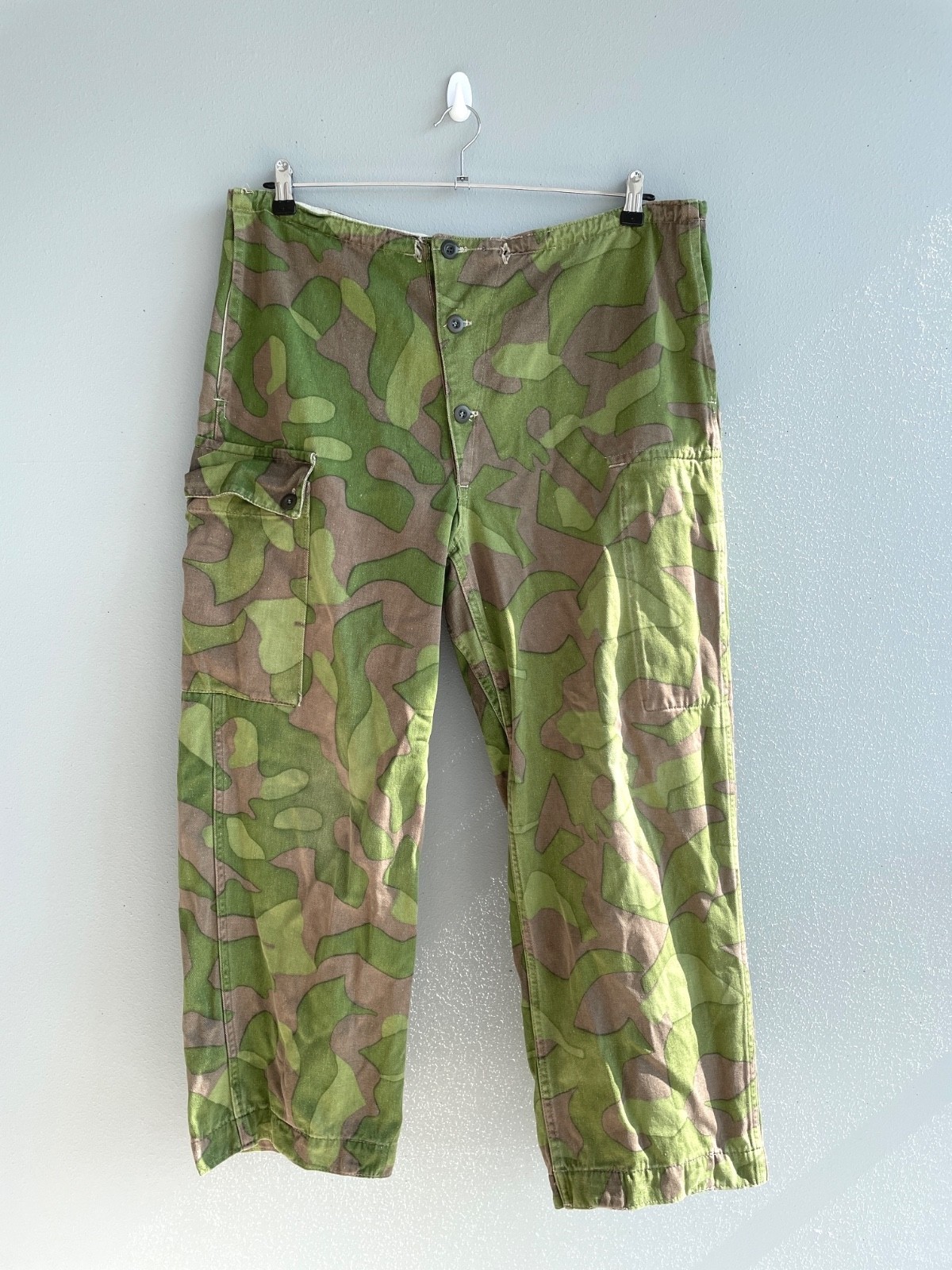M62 Finnish Army Pants Early Prod Cold War Era Reversible Camo/Snow Trousers