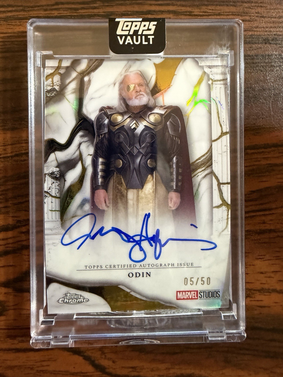 2026 TOPPS MARVEL VAULT IMMORTAL AUTOGRAPH ANTHONY HOPKINS ODIN 5/50