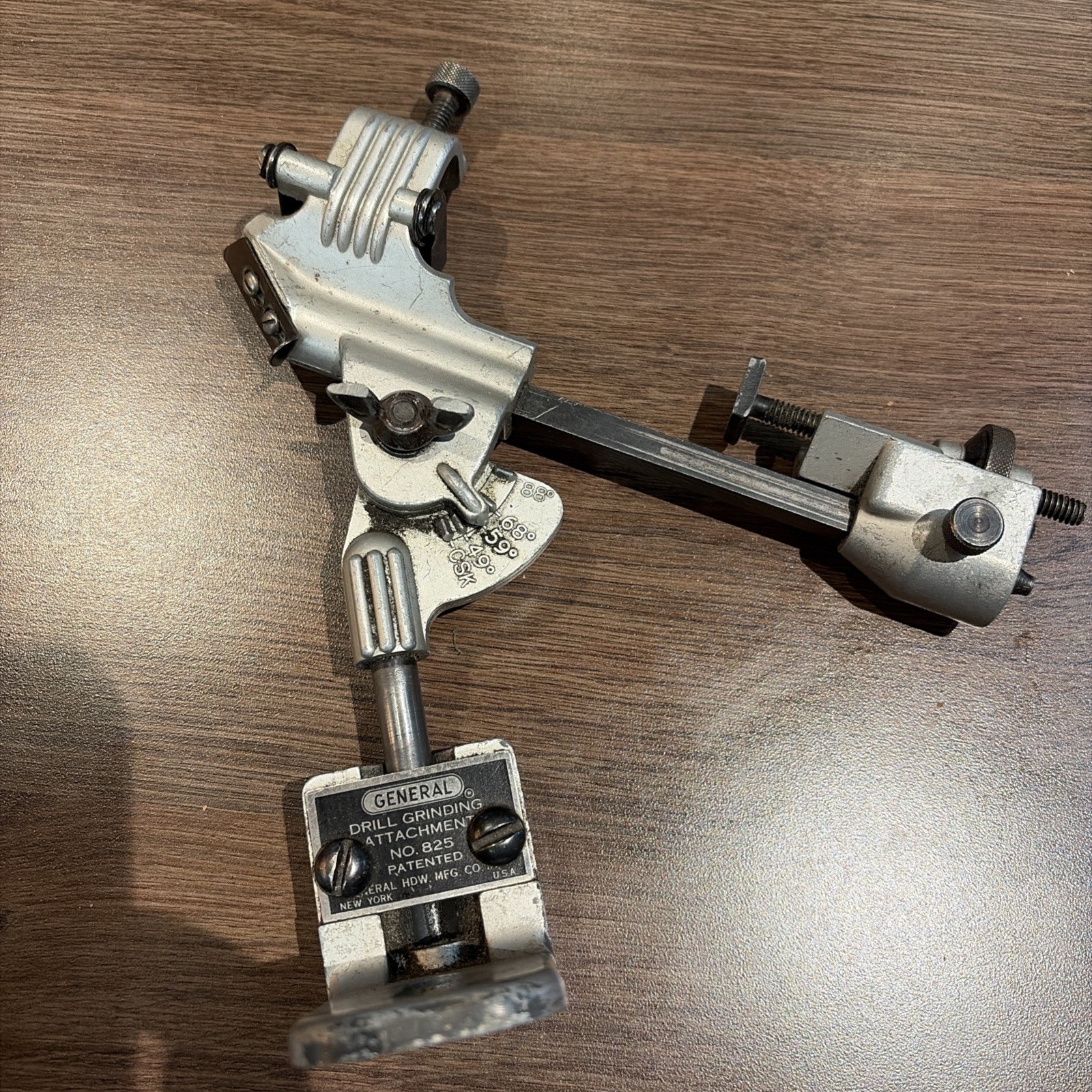 Vintage General Hardware No. 825 Drill Grinding Sharpening Attachment USA Made