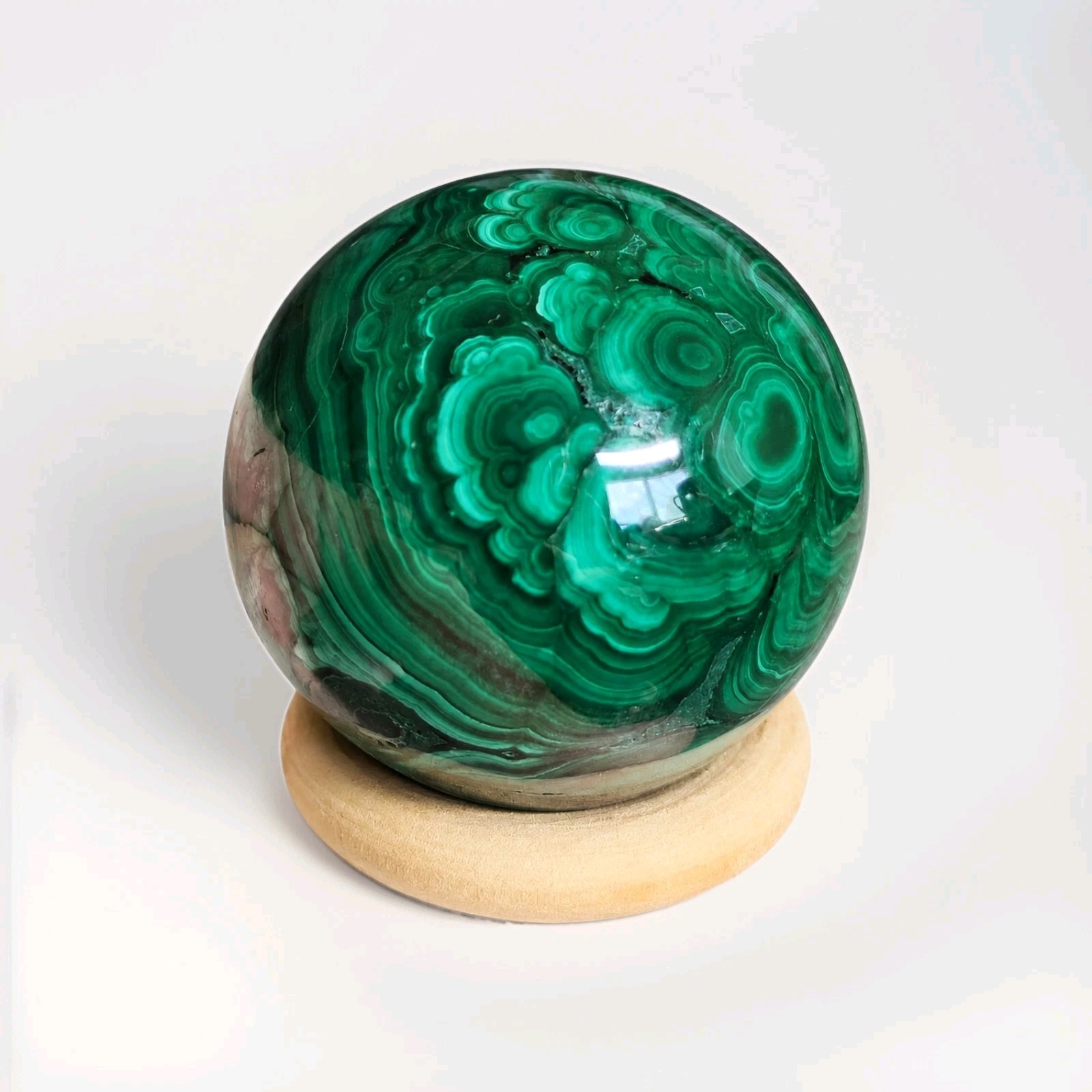 Natural Polished Malachite Sphere 1.63