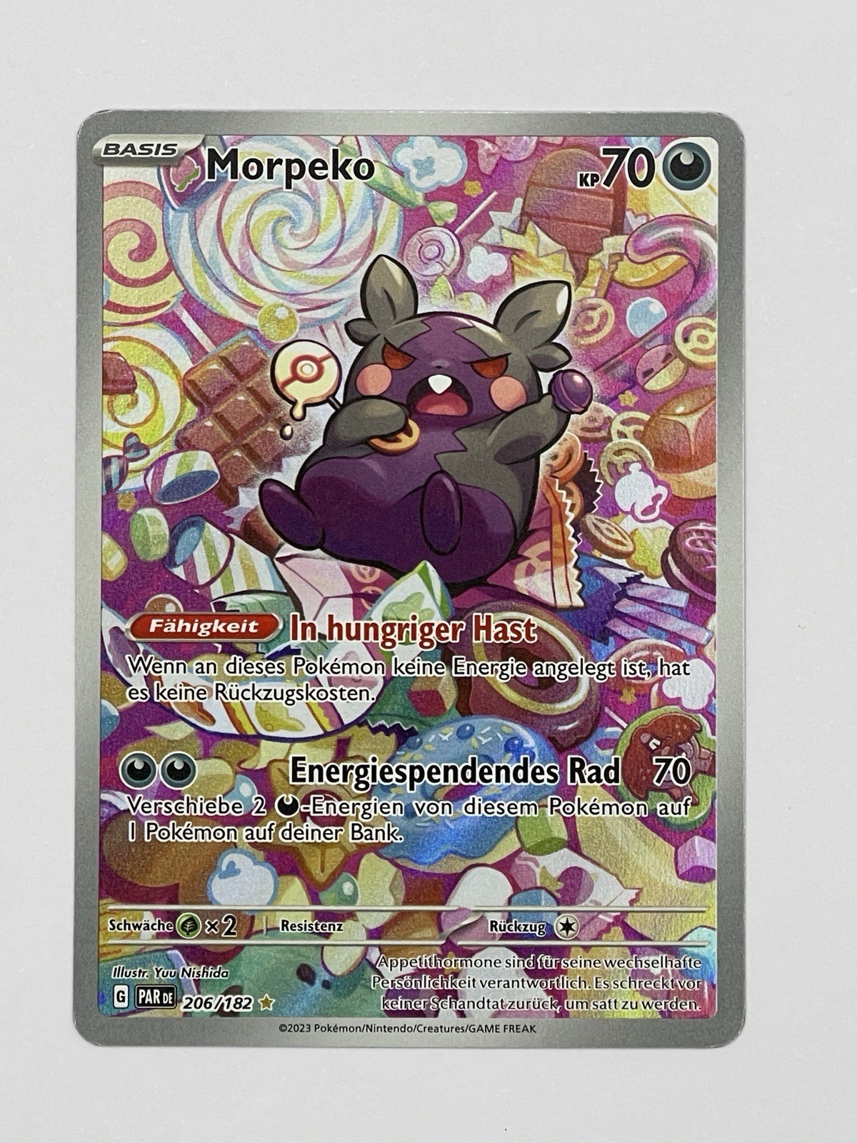 Pokemon Morpeko 206/182 SV04 Paradox Rift illustration rare holo DE Pokemon
