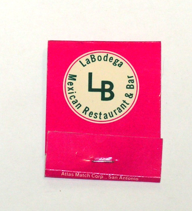 La Bodega Mex. Restaurant & Bar FULL Matchbook Dallas Odessa Lubbock Midland TX