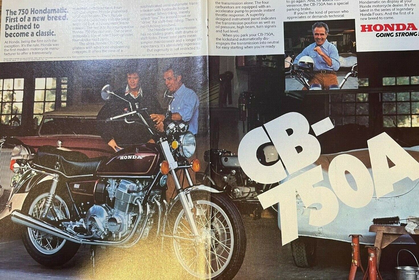 1977 Advertisement Honda Motorcycles Hondamatic CB-750A