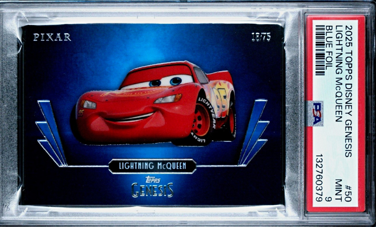 2023/2025 Topps Disney Lightning Mcqueen Maleficent Elsa PSA Cards