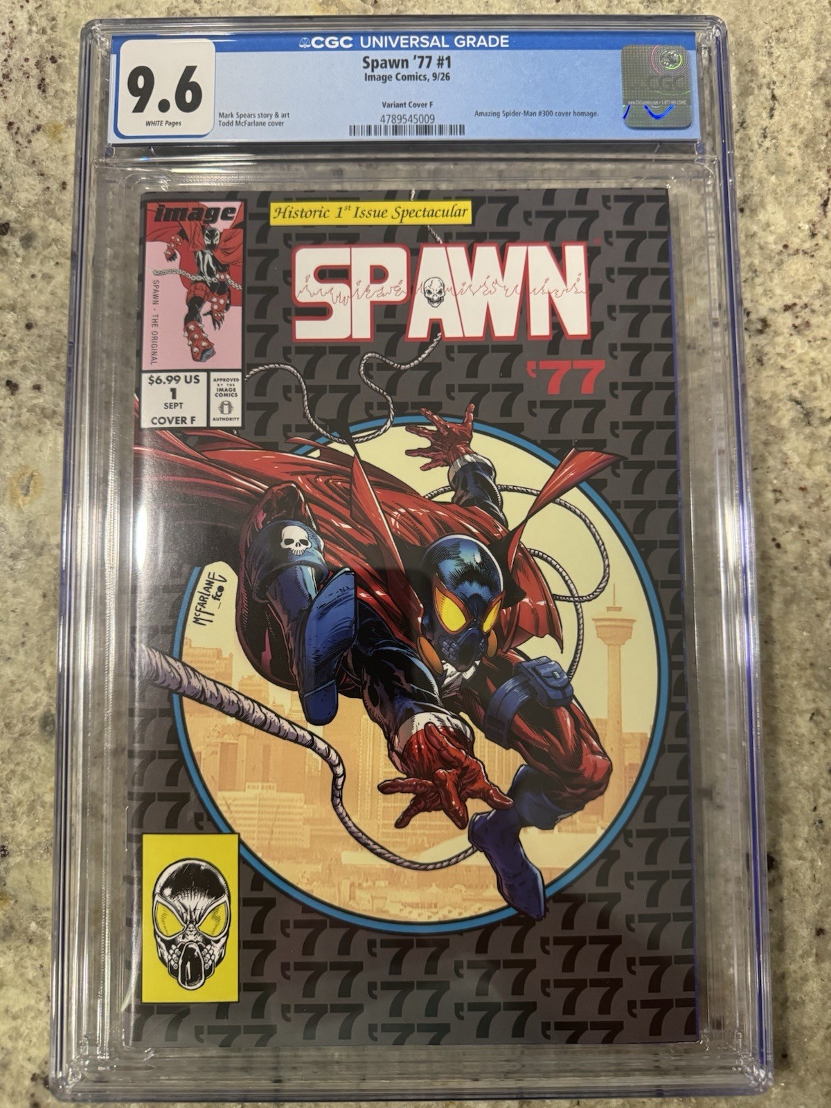Spawn \'77 #1 1:25 Variant Cover CGC 9.6 Todd McFarlane Image Comics 2026