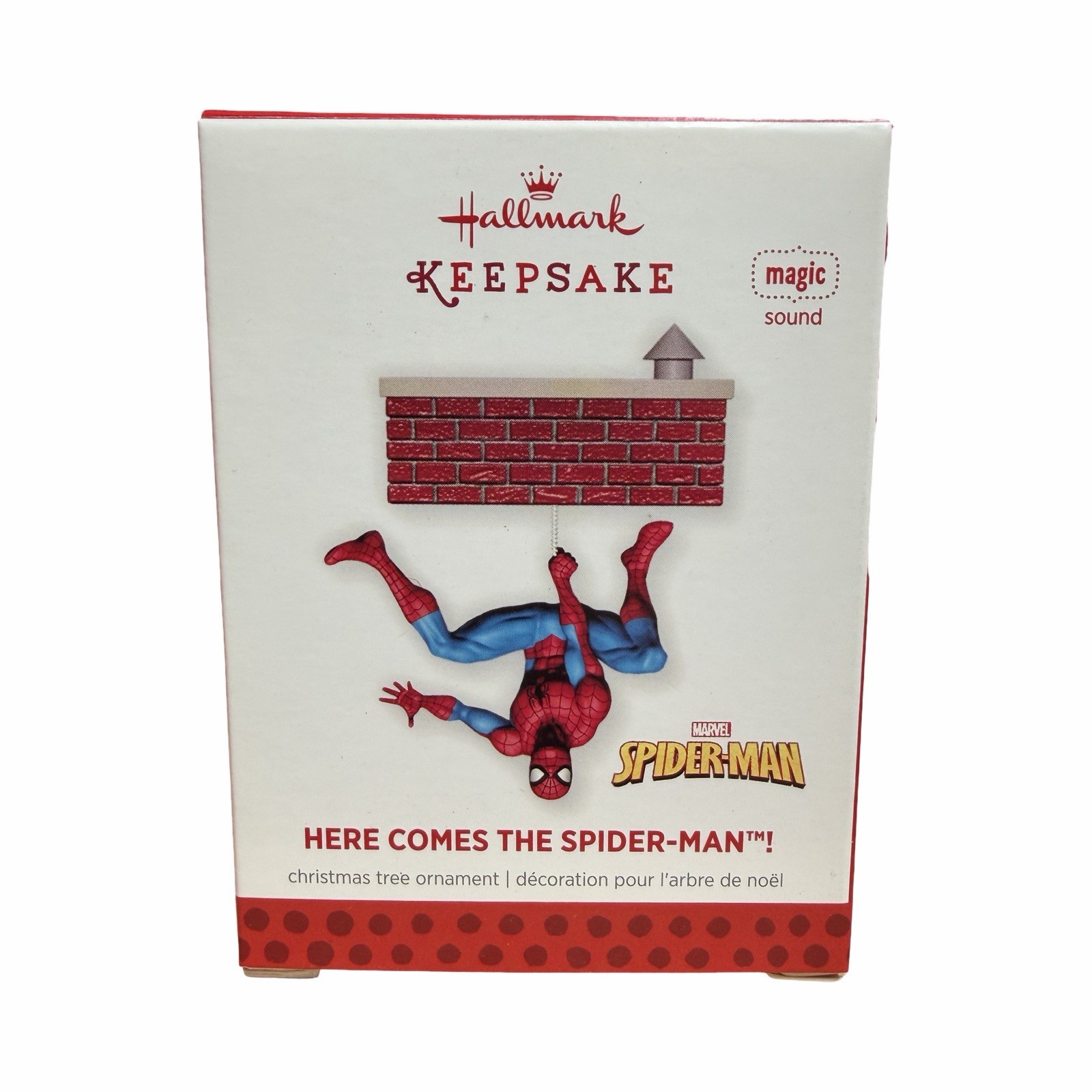 2013 Hallmark MARVEL Here Comes the Spider-Man Magic Sound Ornament