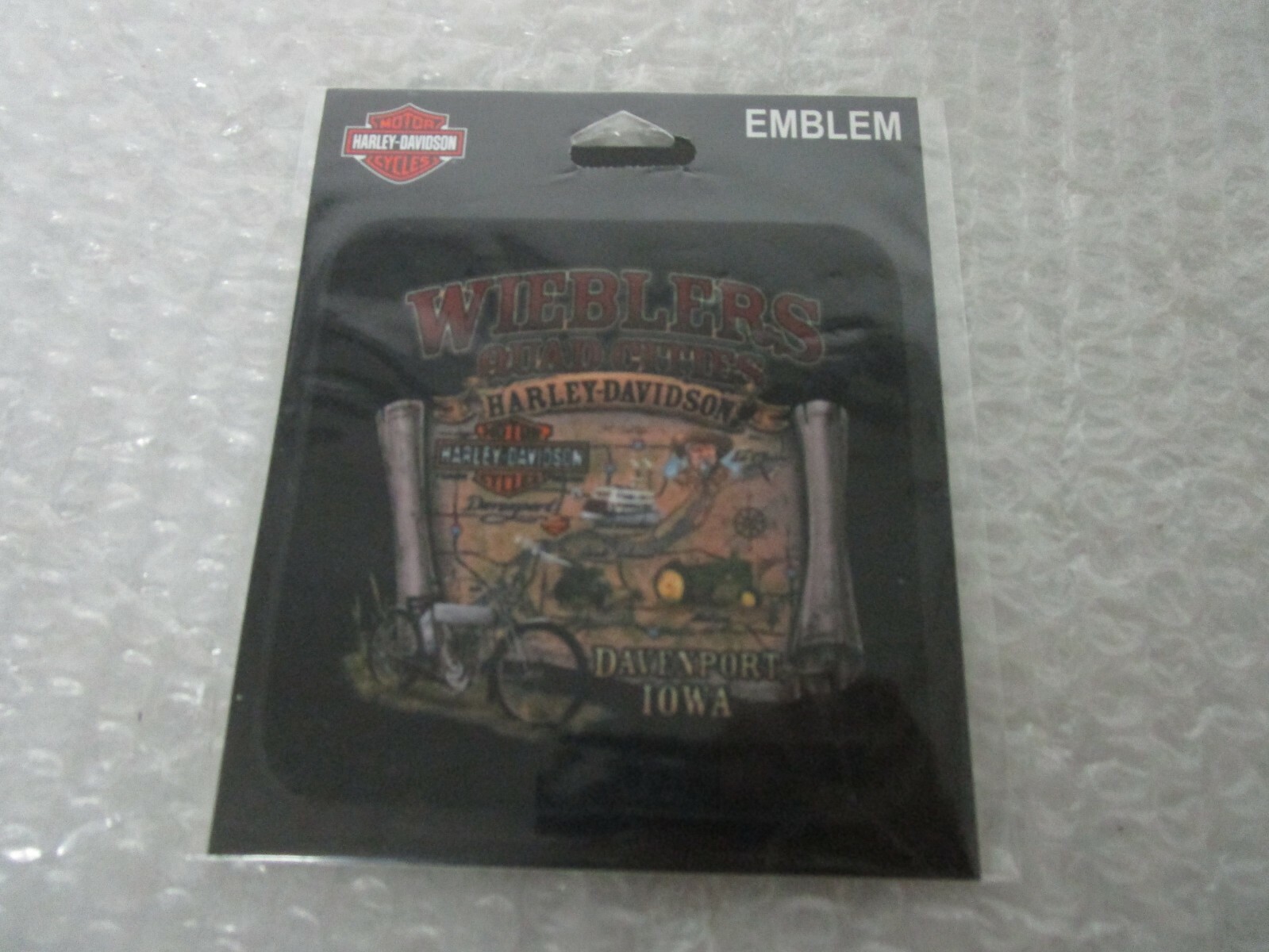Wieblers Harley Davidson Davenport Iowa Quad Cities Dealership Sewn-On Emblem 