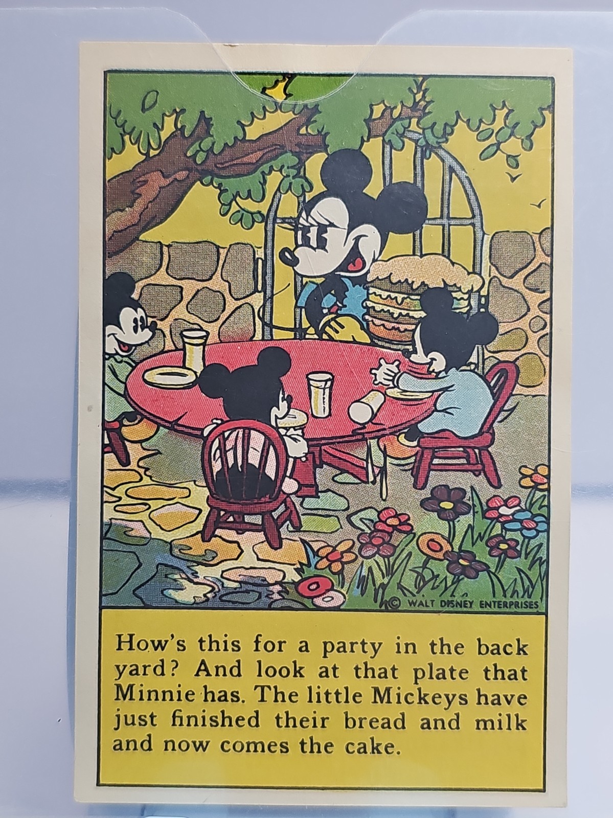 MICKEY MOUSE 1930s D52 BREAD CARD VERY EARLY RARE DISNEY BREAD CARD VERY RARE
