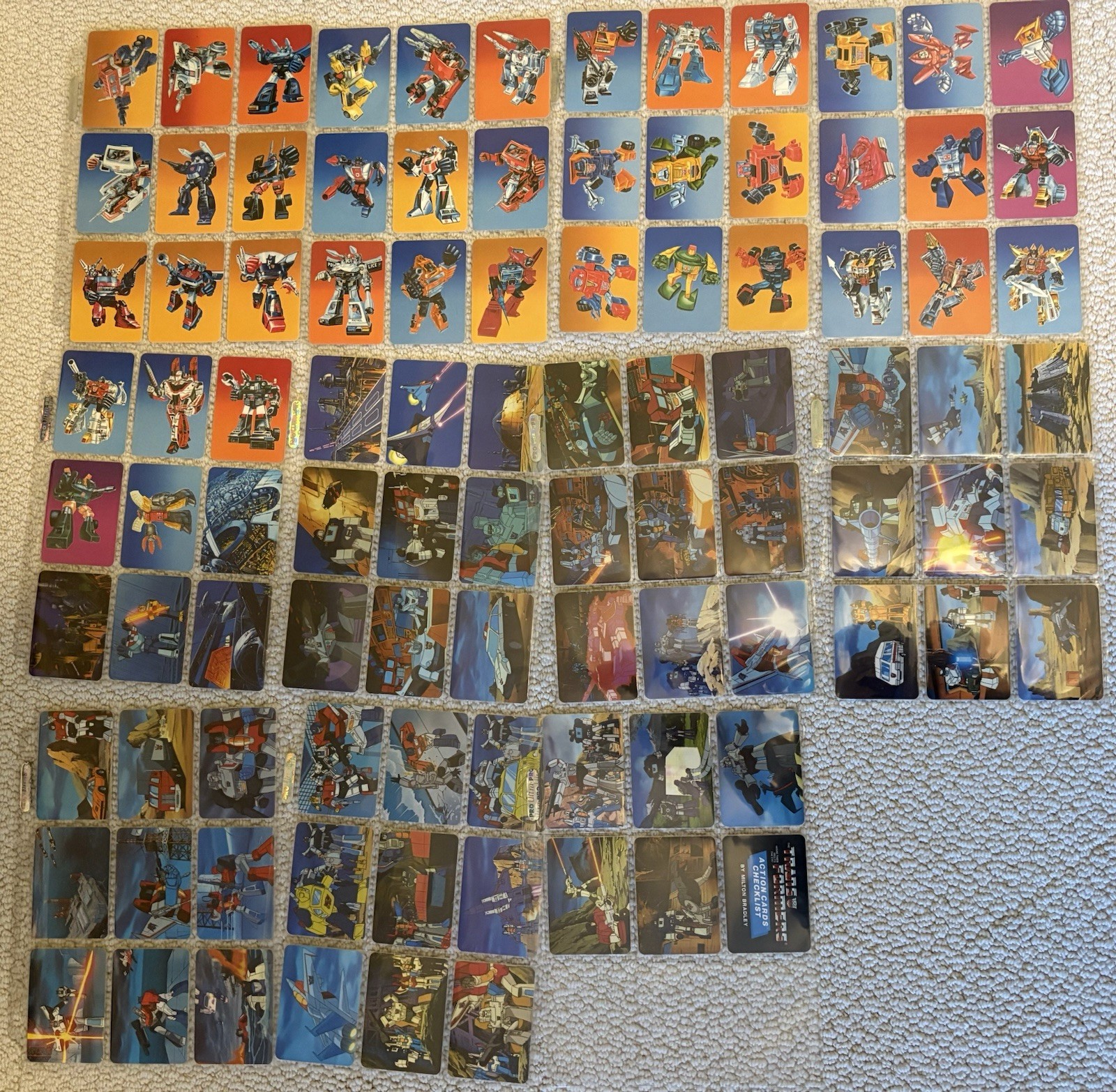 1985 Hasbro Transformers G1 Card Set 192 Complete