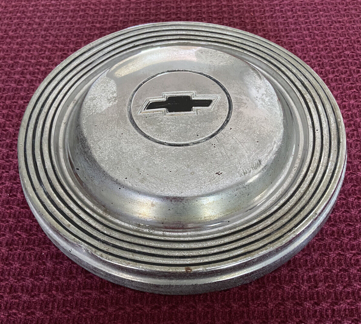 Vintage Chevrolet Chevy Dog Dish Hubcap 1960s-70s.