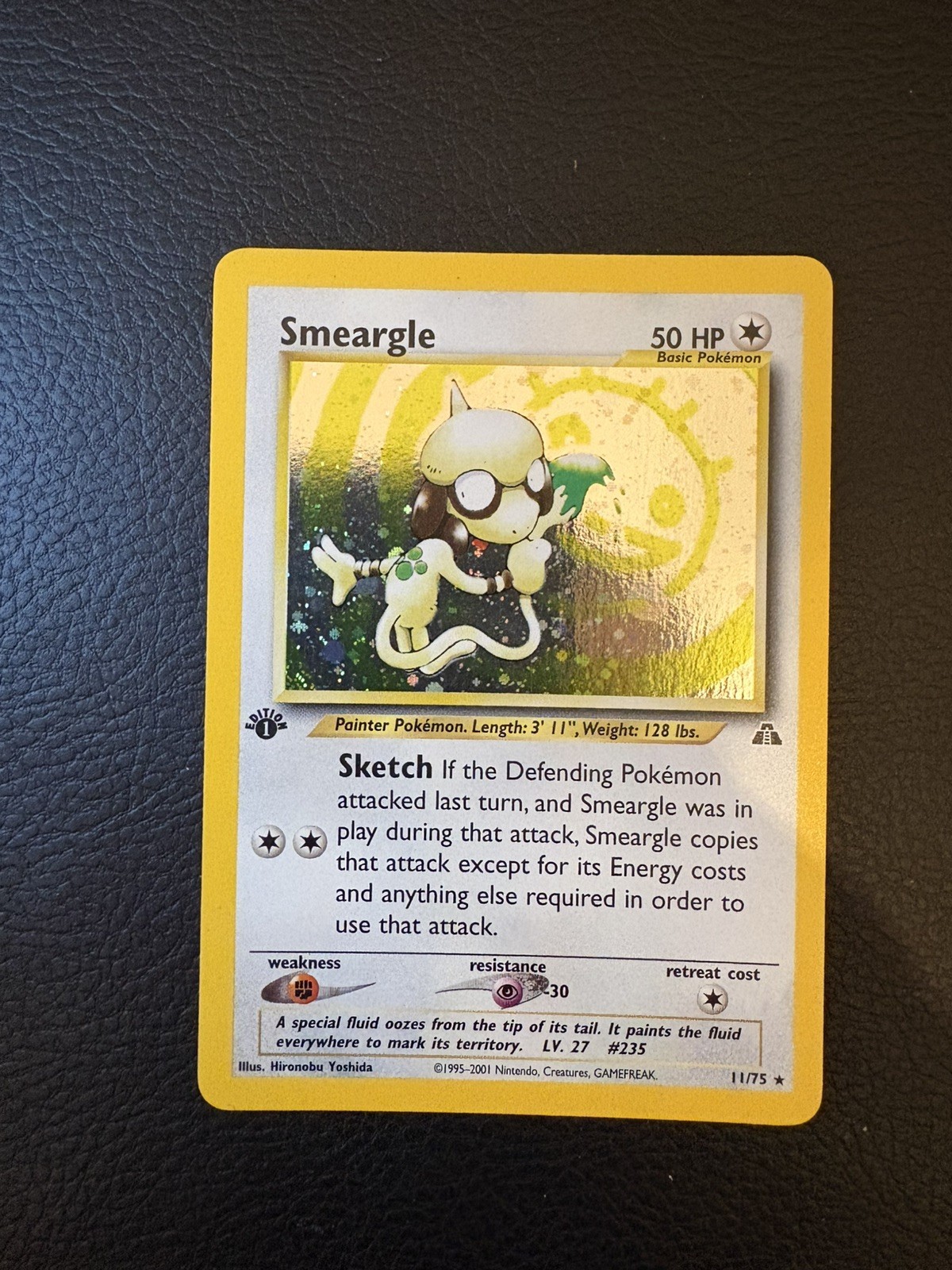 Pokemon Cards: Neo Discovery 1st Edition Rare Holo: Smeargle 11/75