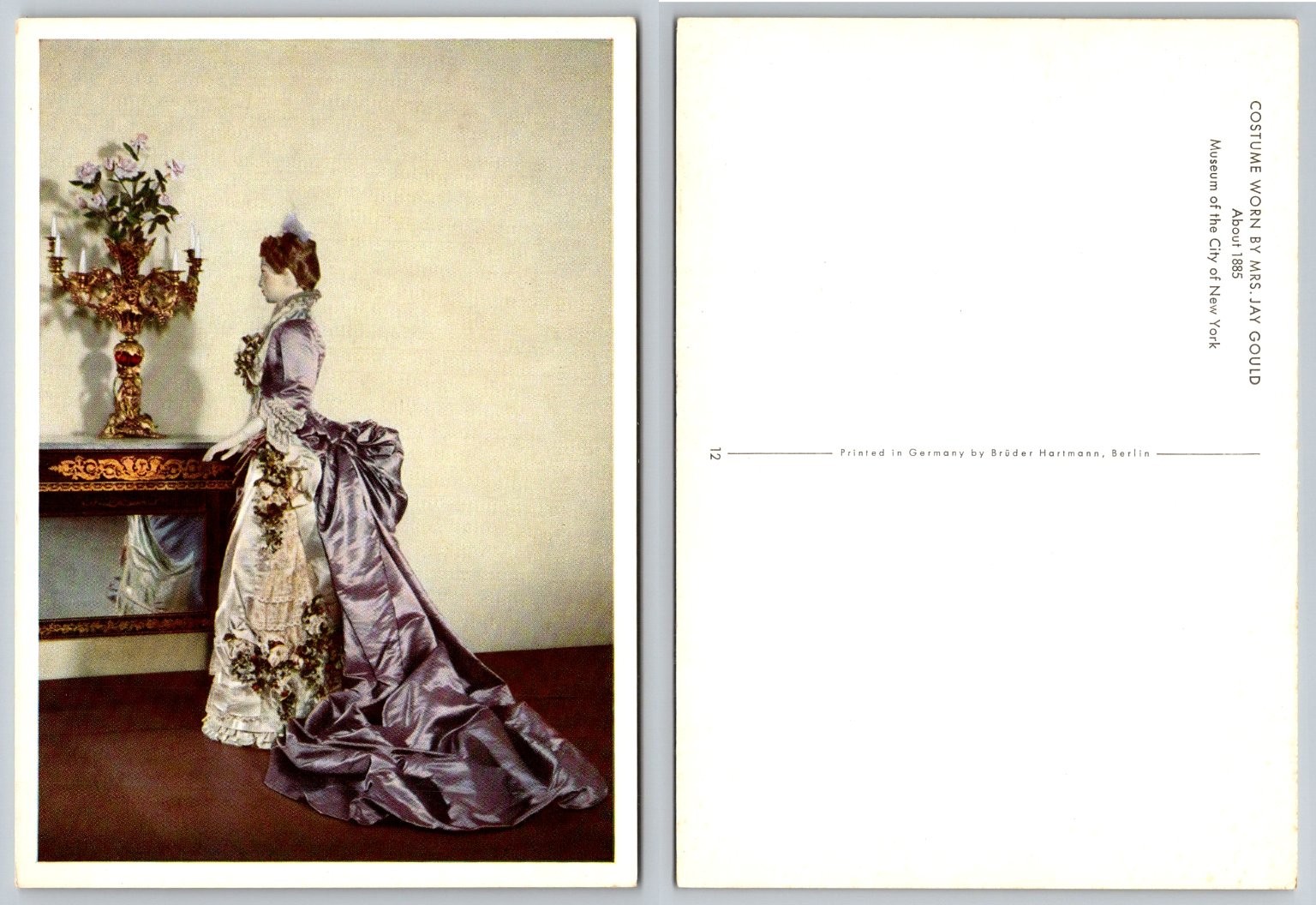 Mrs. Jay Gould Victorian Costume 1885 Postcard Museum City of New York German
