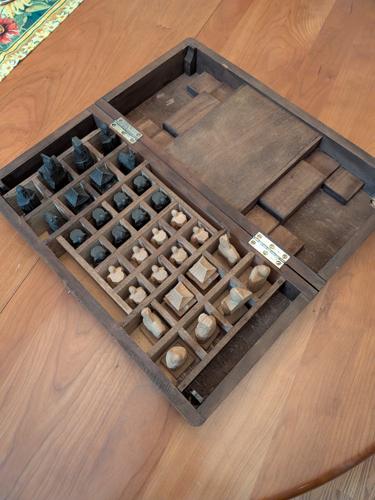 Chest Set, Post WWII, Hand Carved , Japanese