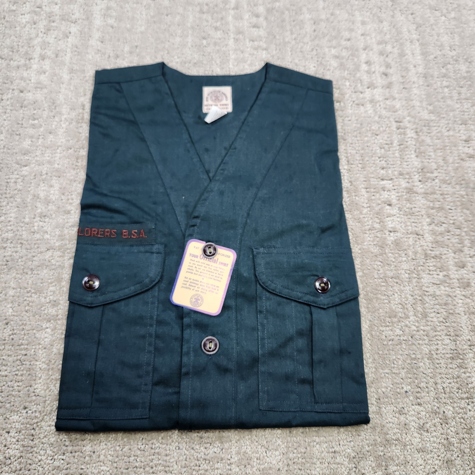 Vintage 50s 60s Boy Scouts Shirt Men 14 (S) Sanforized Selvedge Gussett NOS Vintage 50s 60s Boy Scouts Shirt Men 14 (S) Sanforized Selvedge Gussett NOS