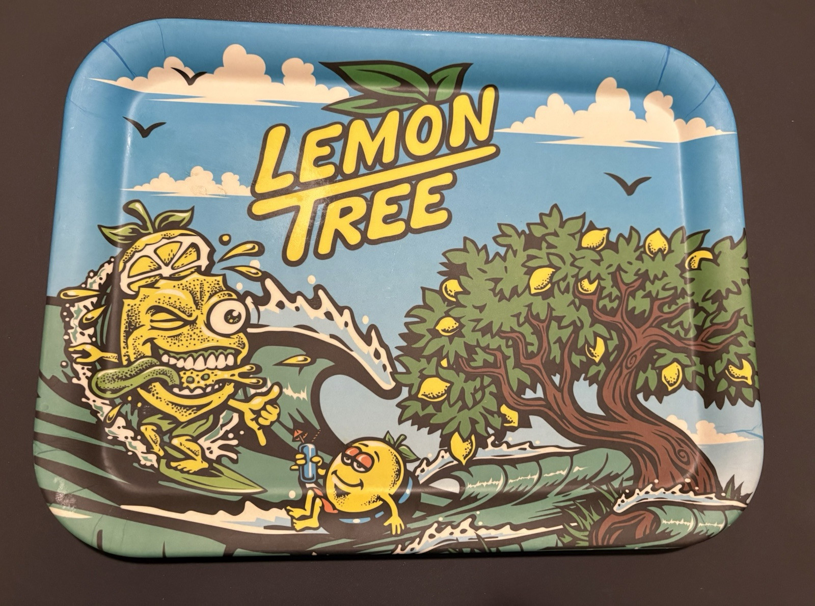 Lemon Tree Rolling Tray by Lemon Life 10x13” WaveRidder RARE TRAY DISCONTINUED