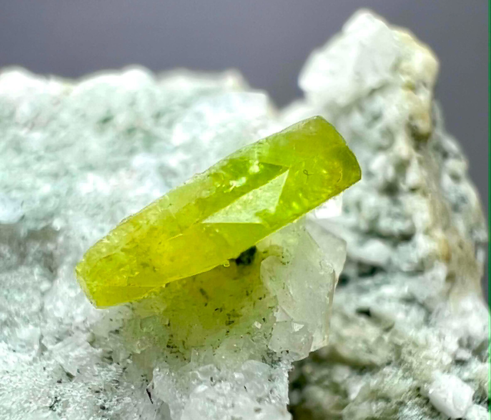 99ct Titanite Green Sphene Crystals On Matrix Specimen From Skardu Pakistan