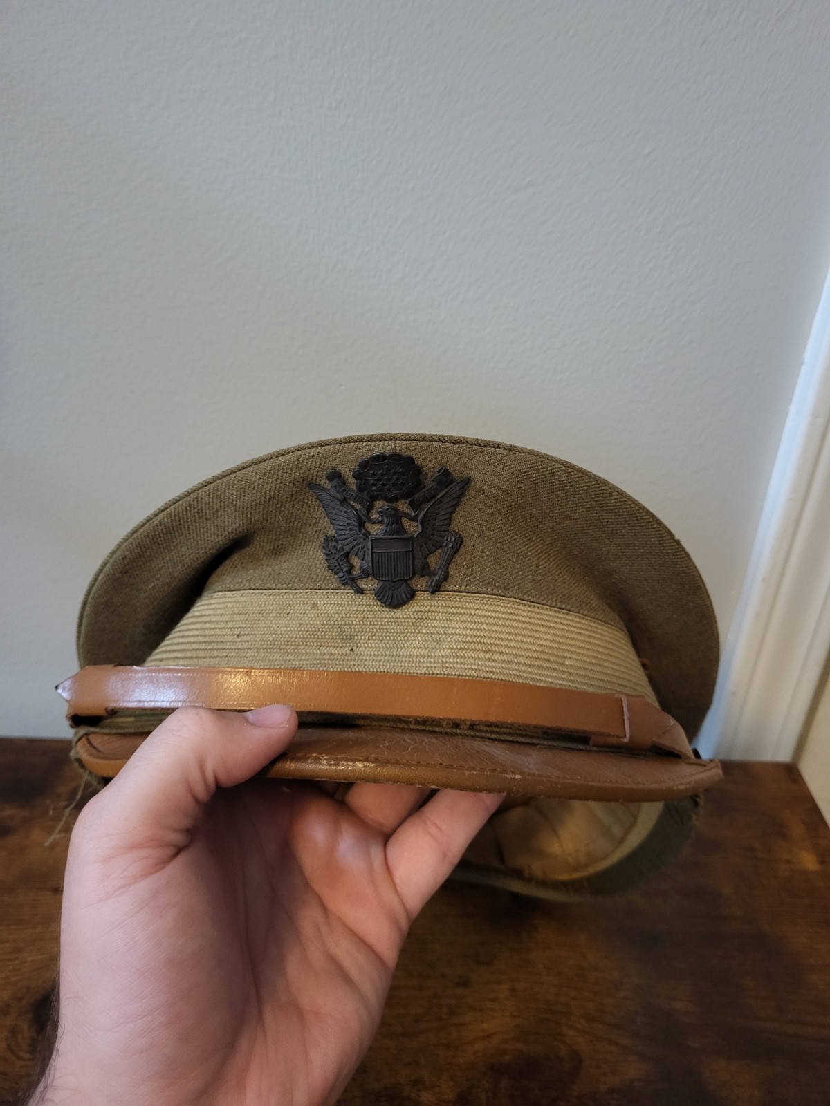 Original WWI WW1 Era B. Pasquale & Co US Army Military Officer's M1912 Visor Hat