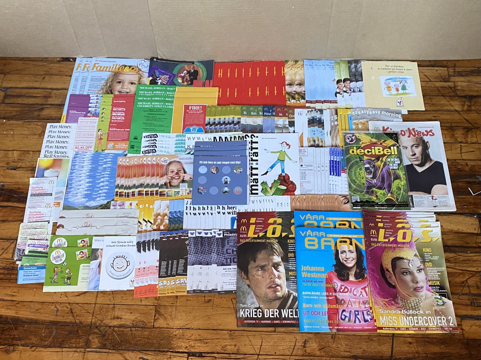 Vintage 90's 2000's McDonald’s Magazines Pamphlets US Germany Europe Lot of 276