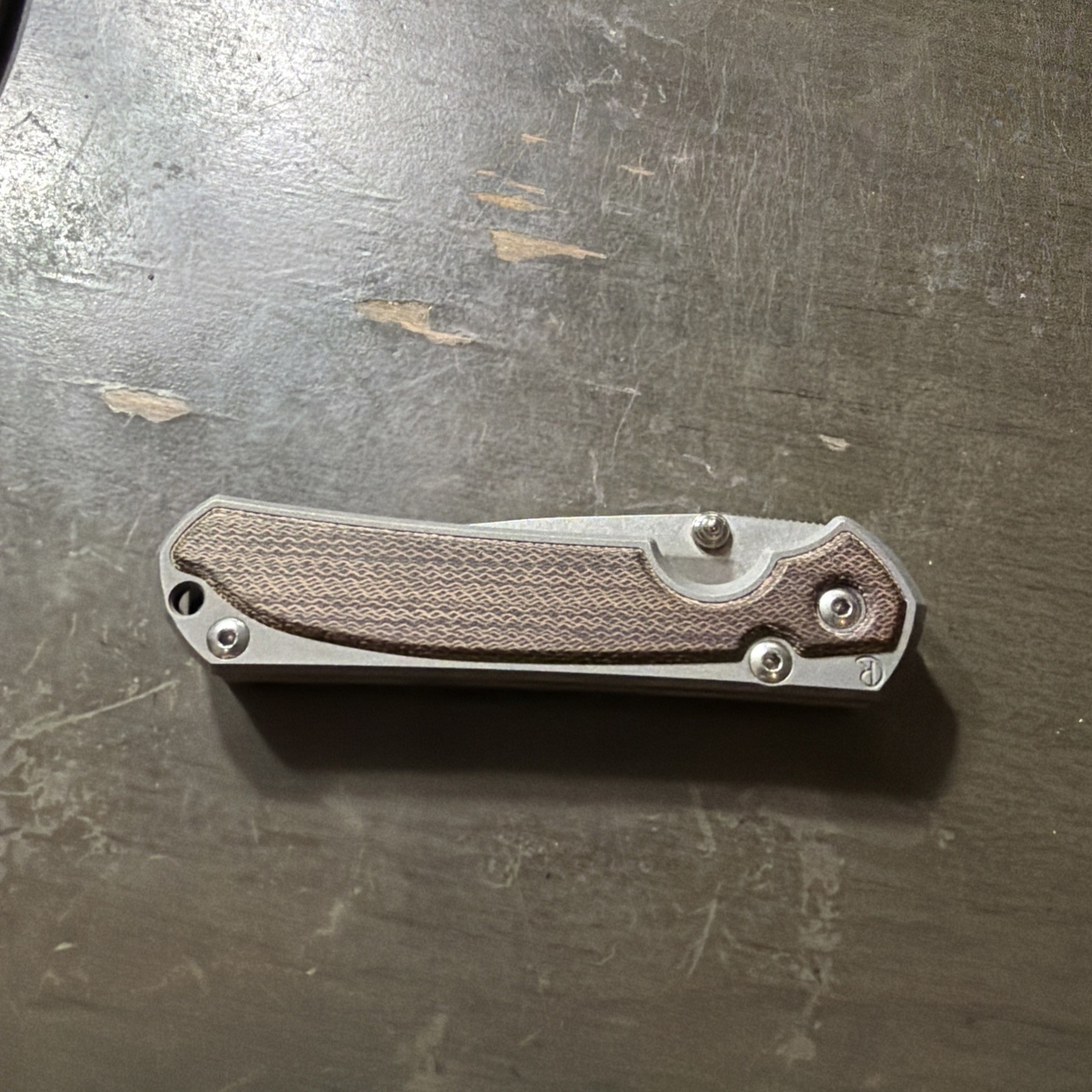 Chris Reeve Knives Small Sebenza 31 Drop Point Natural Micarta MagnaCut S31-1212