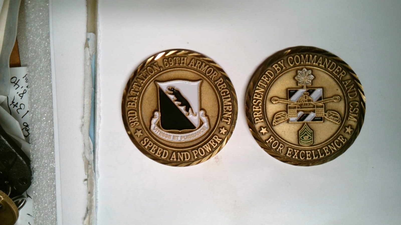 CHALLENGE COIN 3RD BATTALION 69TH ARMOR REGIMENT 3RD INFANTRY DIVISION COL & CSM