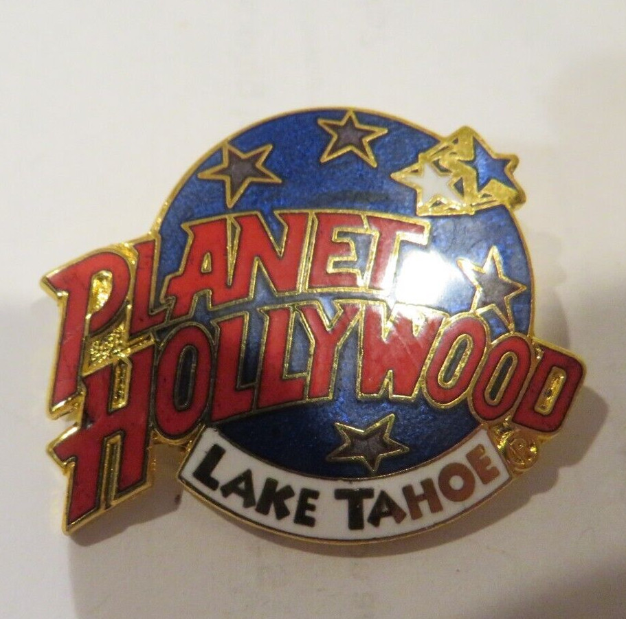 Planet Hollywood Lake Tahoe Globe Lapel Hat Pin 1 1/4\