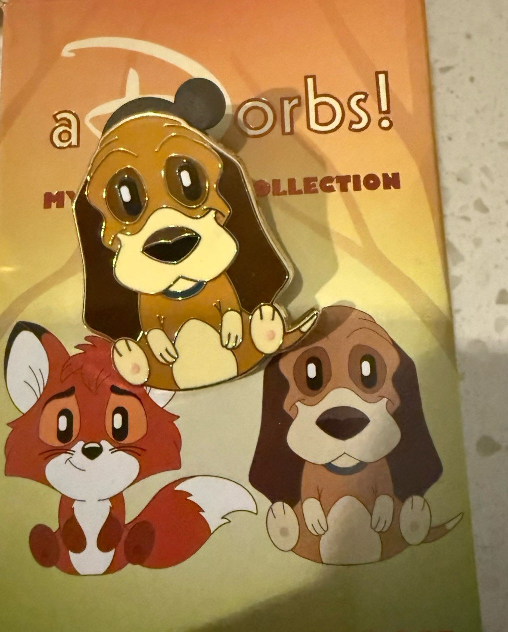 Disney WDI MOG  aDorbs Fox and the Hound 45th Copper Mystery Pin