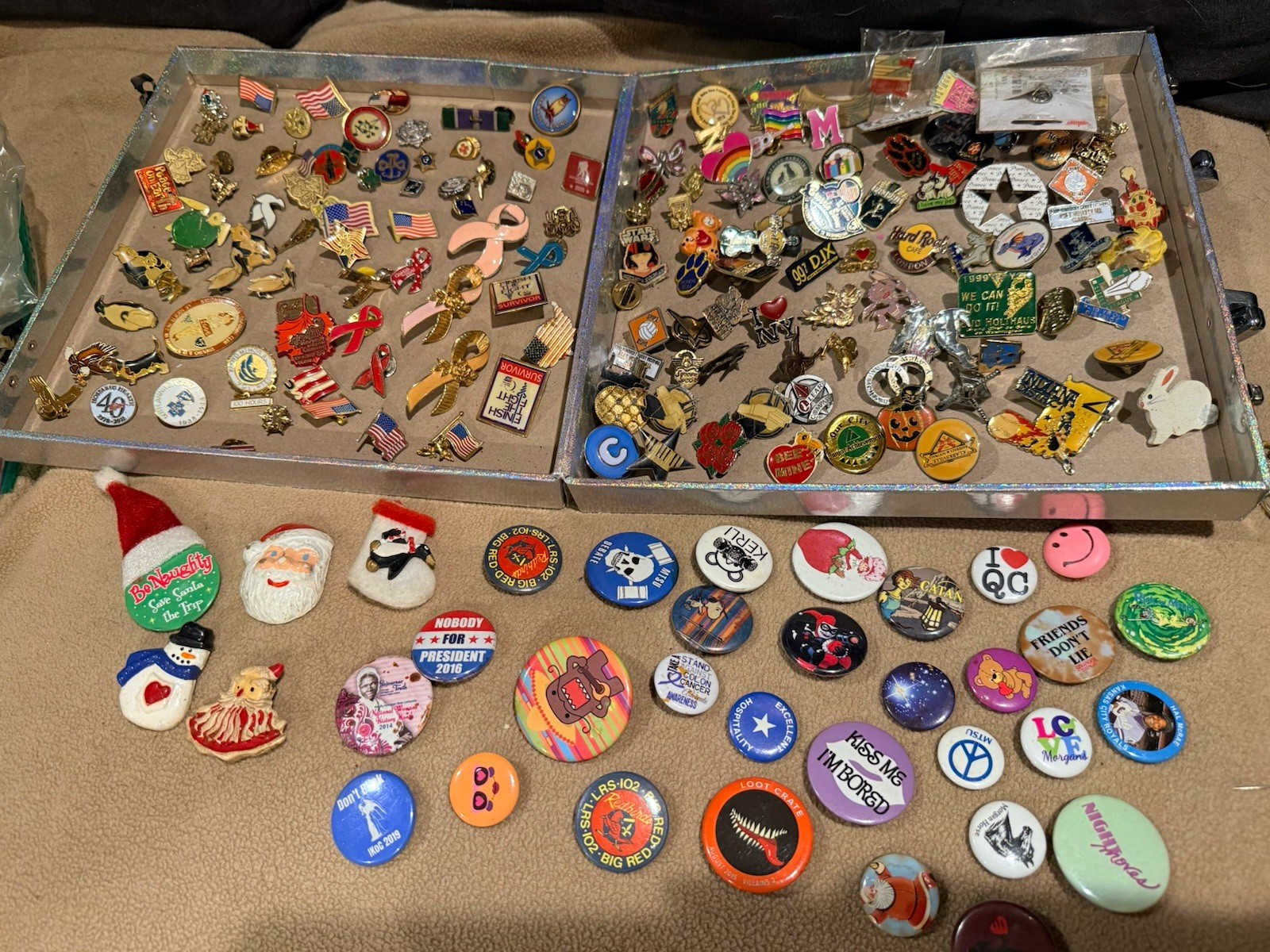 Lot Of Vintage Lapel Pins Button Pin Animals, Scouts, Cancer, Olympics, USA