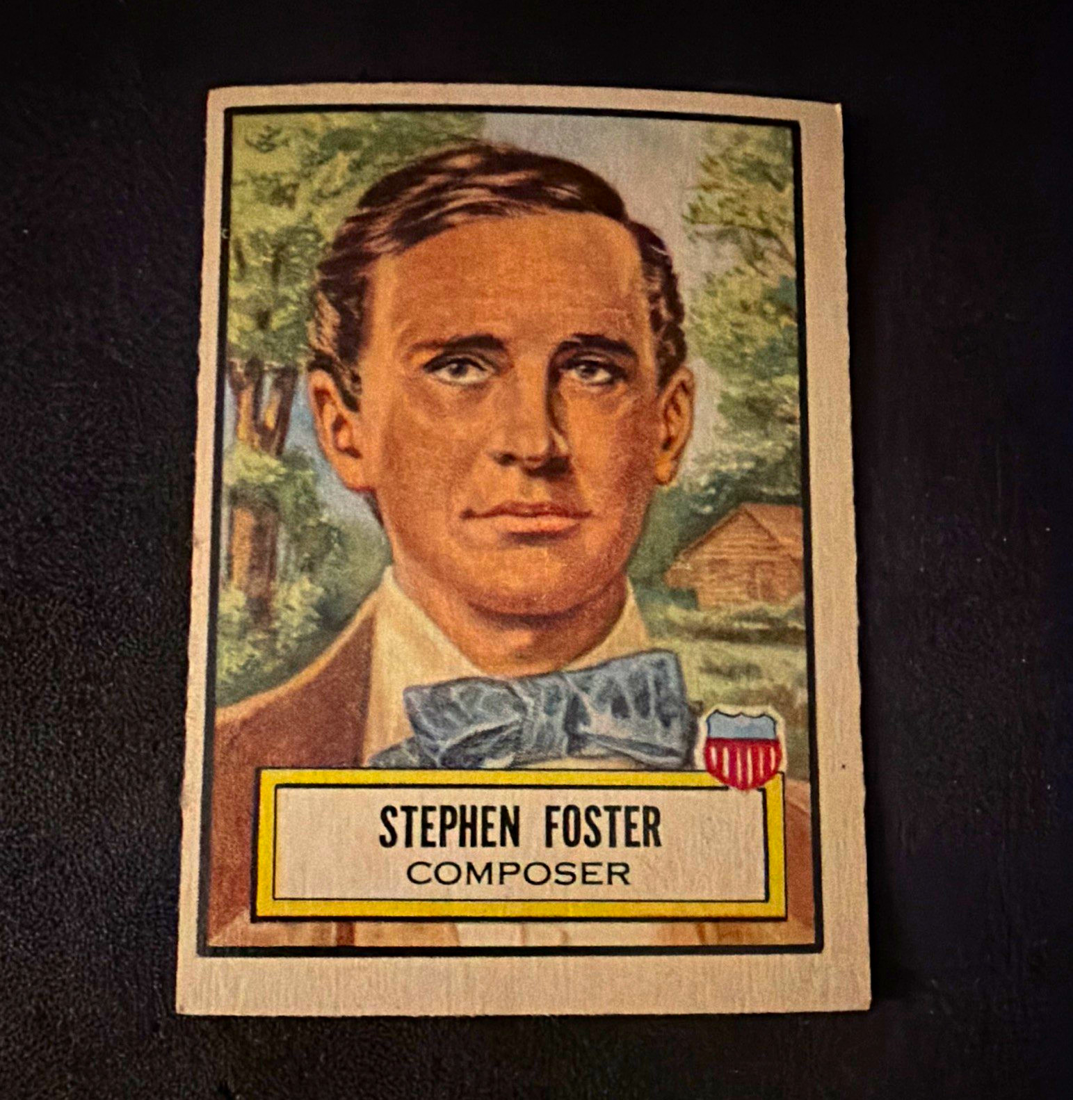 VTG Topps 1952 Look \'n See Famous Americans Trading Card #28 Stephen Foster
