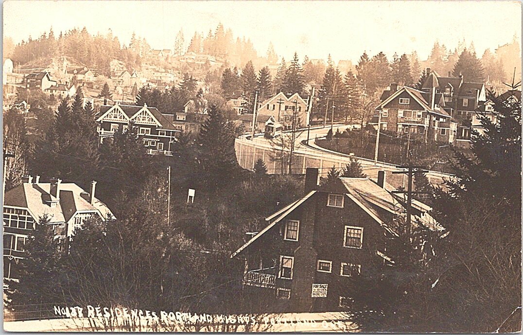 RPPC Portland Oregon Residences at Portland Heights early 1900s