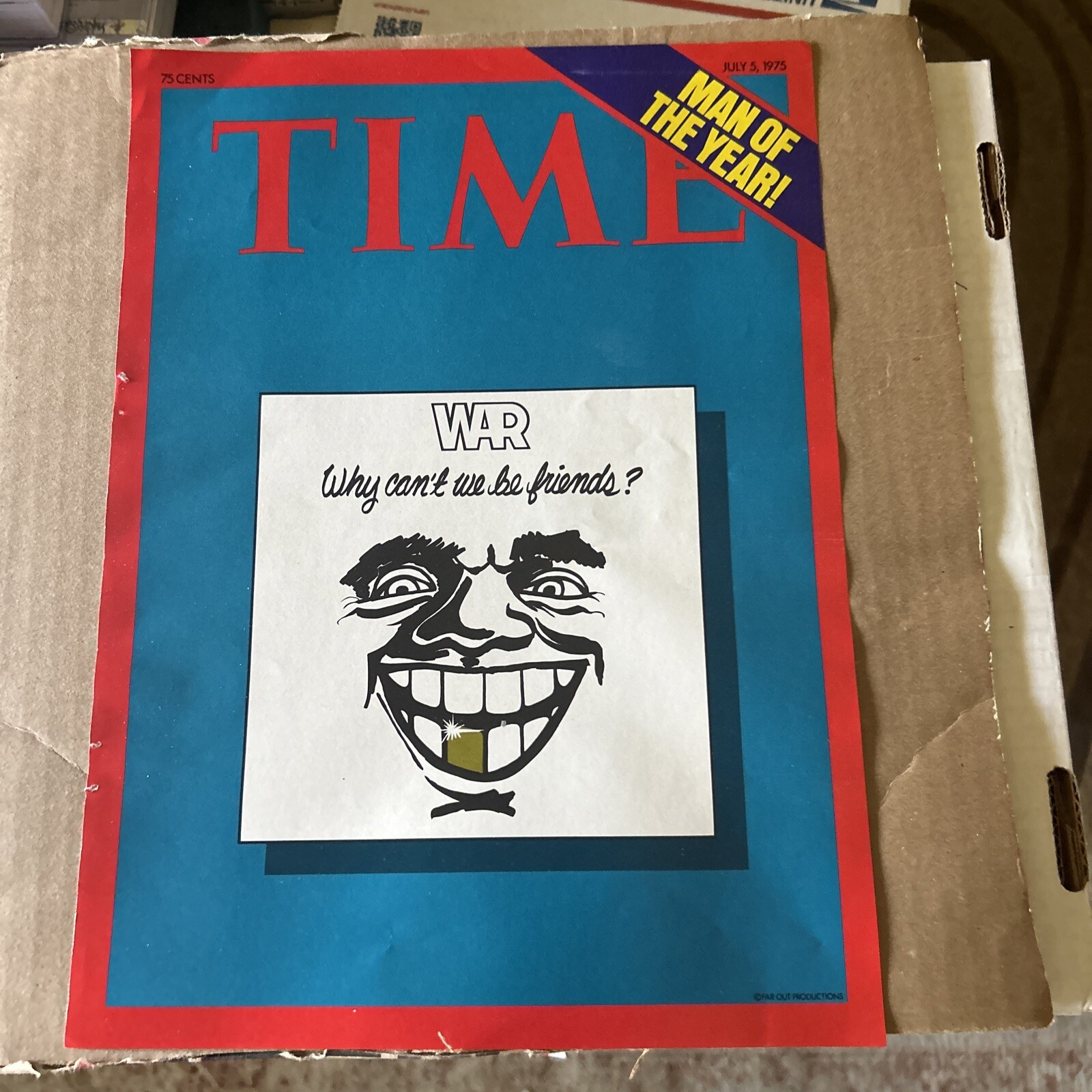 Original Ad Time Magazine Man Of The Year War Why Can\'t We Be Friends 13.5 By 9\ Original Ad Time Magazine Man Of The Year War Why Can\'t We Be Friends 13.5 By 9\