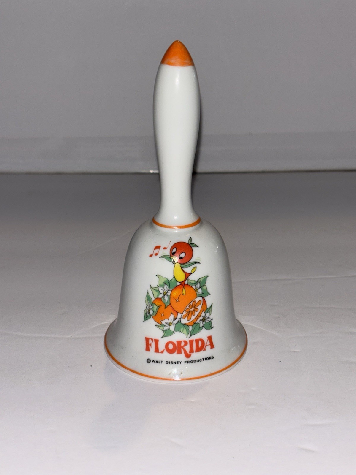 VTG 1970\'s Walt Disney Productions Orange Bird Florida Bell Porcelain VTG 1970\'s Walt Disney Productions Orange Bird Florida Bell Porcelain