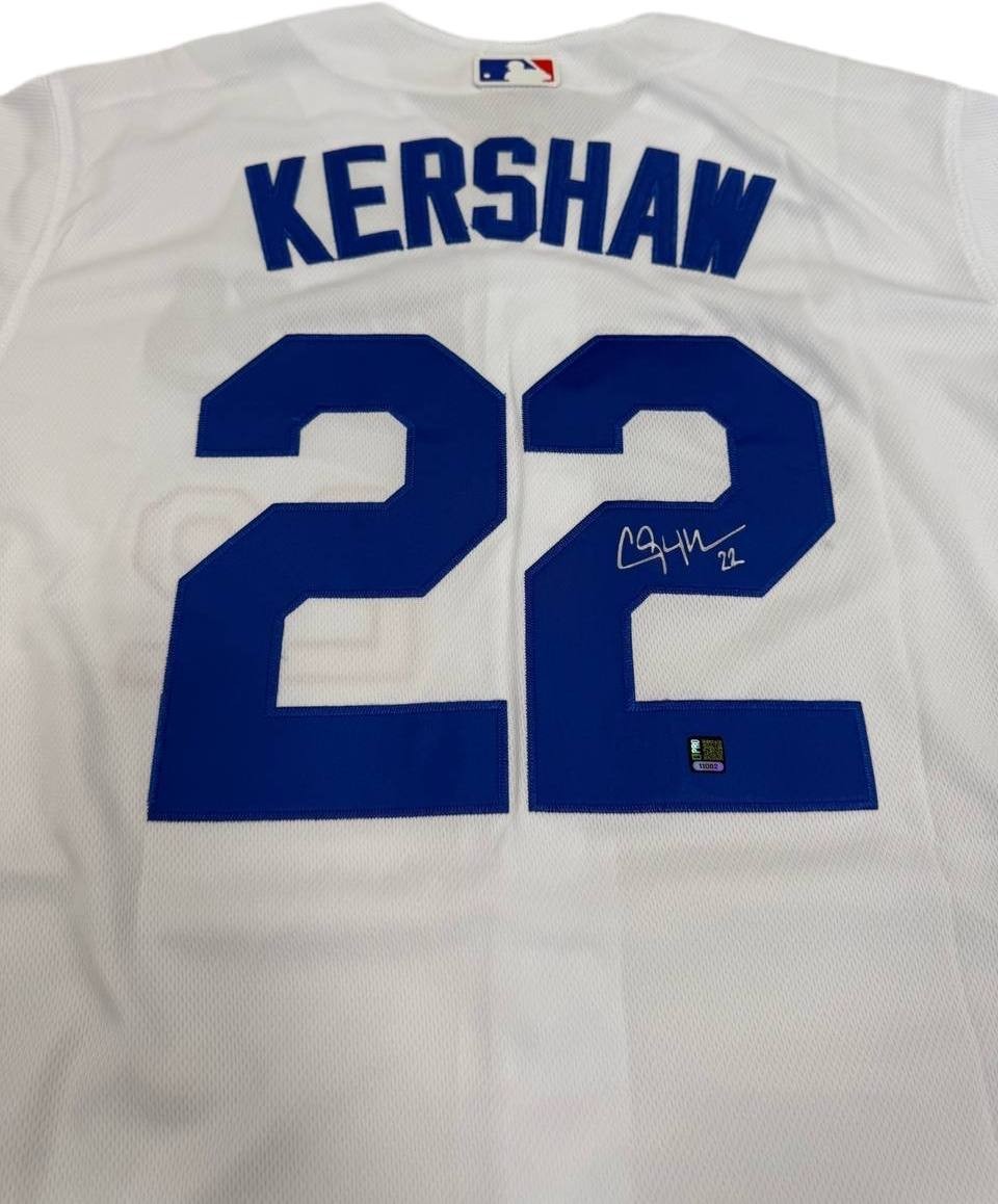 Clayton Kershaw Signed MLB Autographed COA Jersey White Clayton Kershaw Signed MLB Autographed COA Jersey White