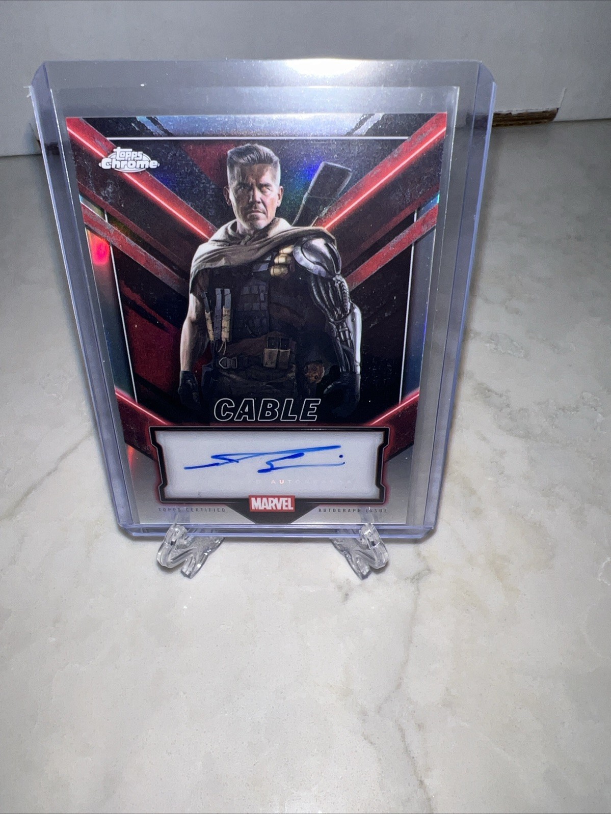 2025 Topps Chrome Deadpool Josh Brolin as Cable Refractor Autograph Auto Card