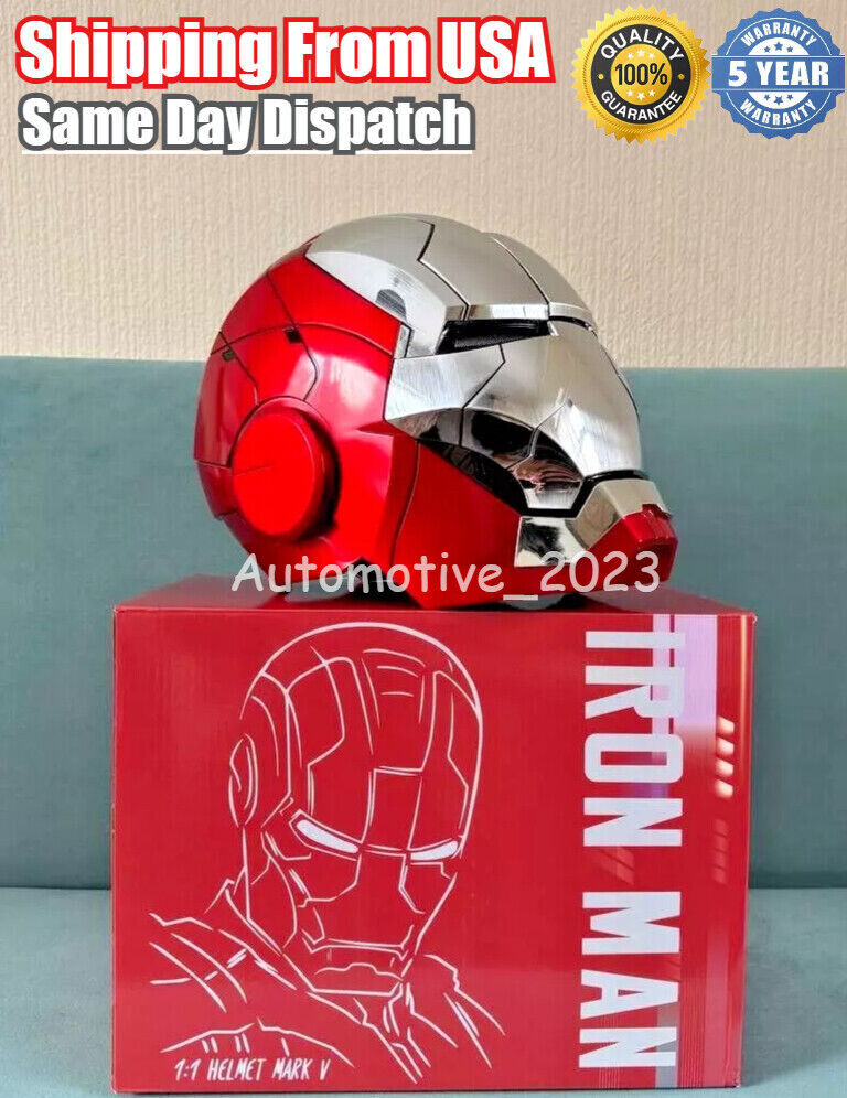 Iron Man Helmet Autoking MK5 1:1 Voice-controlled Transform Mask Cosplay Prop