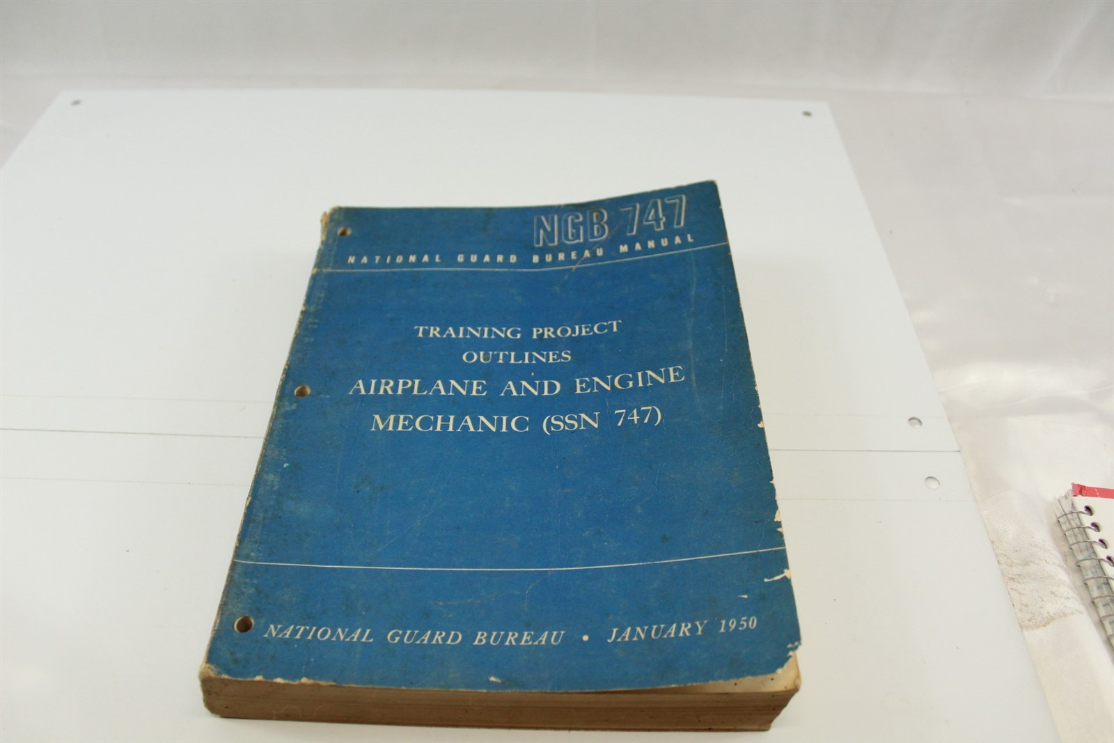 Vintage National Guard Bureau Manual NGB 747 Training Airplane & Engine Mechanic