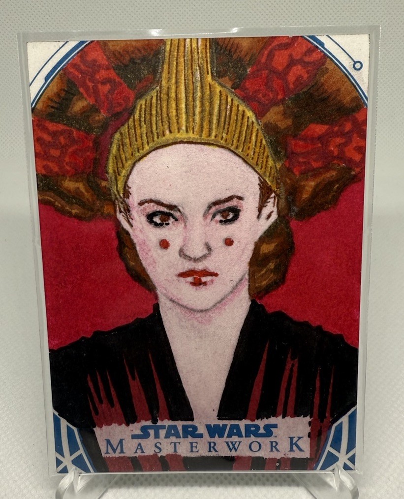 Topps Star Wars Masterwork Queen Padme Amidala Sketch by Richard Serrao